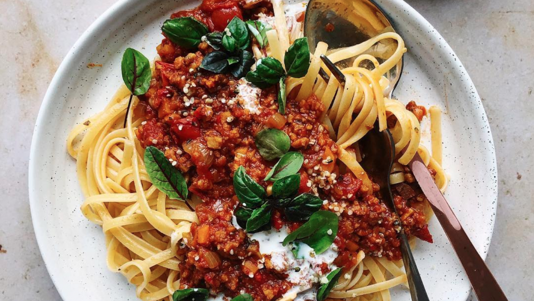 Recette: un spaghetti bolo' vegan qui dupera vos invités carnivores Recette: un spaghetti bolo' vegan qui dupera vos invités carnivores