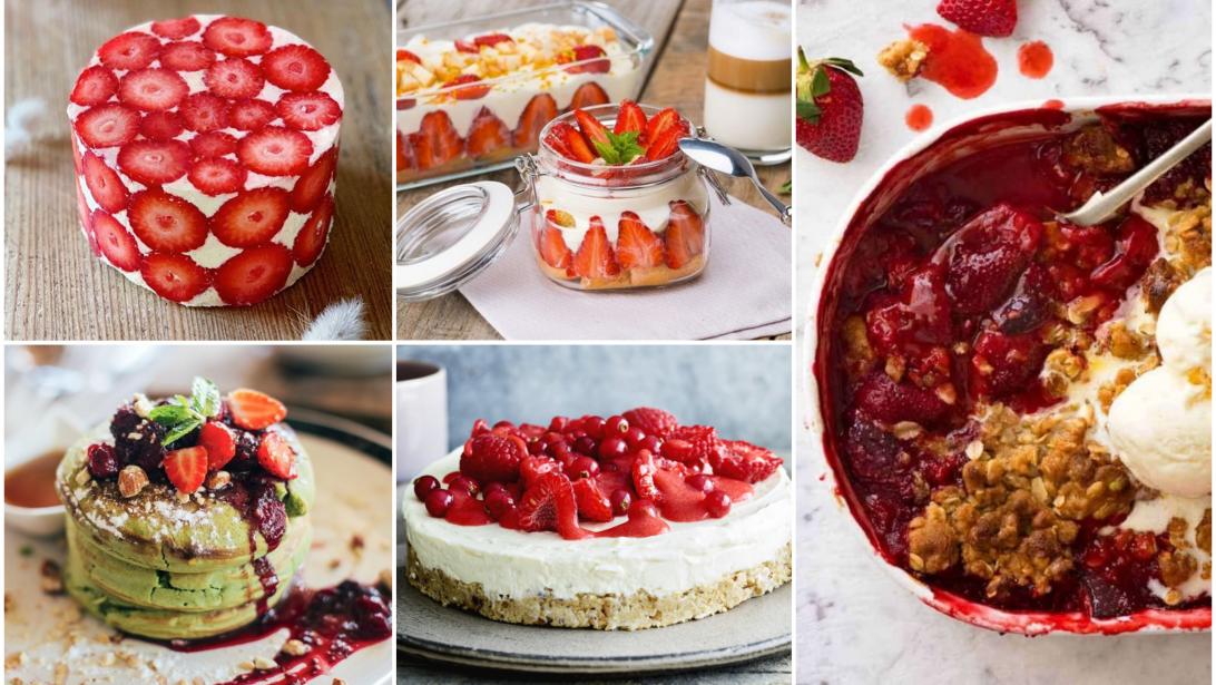 Recettes: 5 desserts gourmands à préparer avec des fraises Recettes: 5 desserts gourmands à préparer avec des fraises