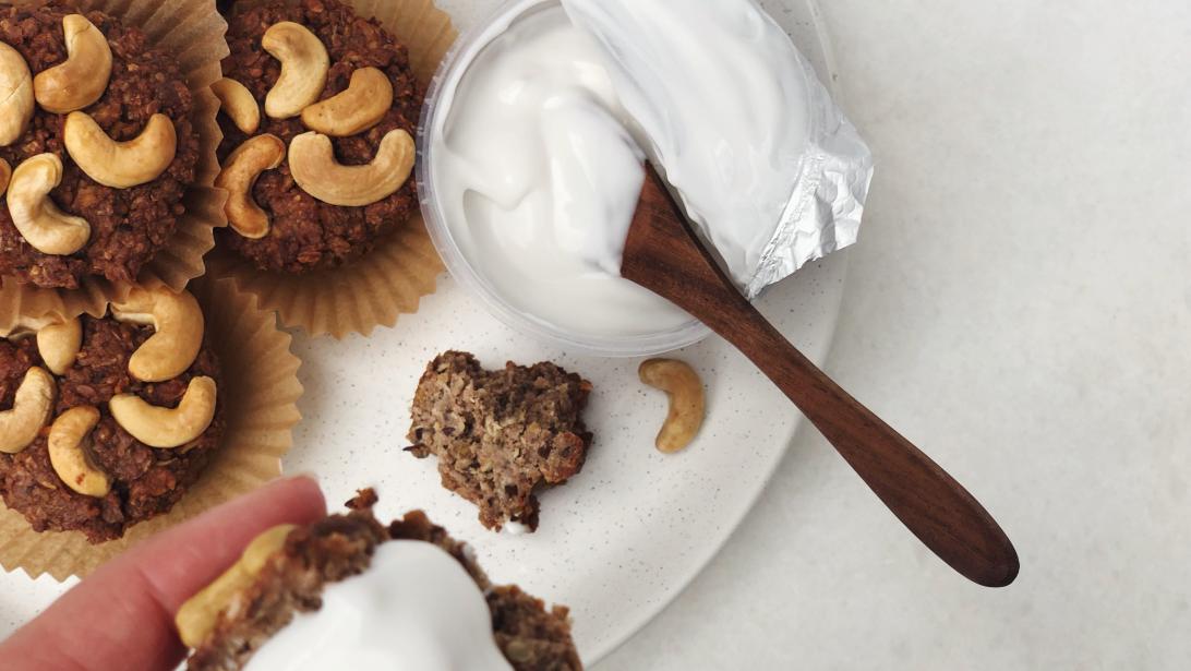 Recept: gezonde ontbijtmuffins met kokosyoghurt Recept: gezonde ontbijtmuffins met kokosyoghurt