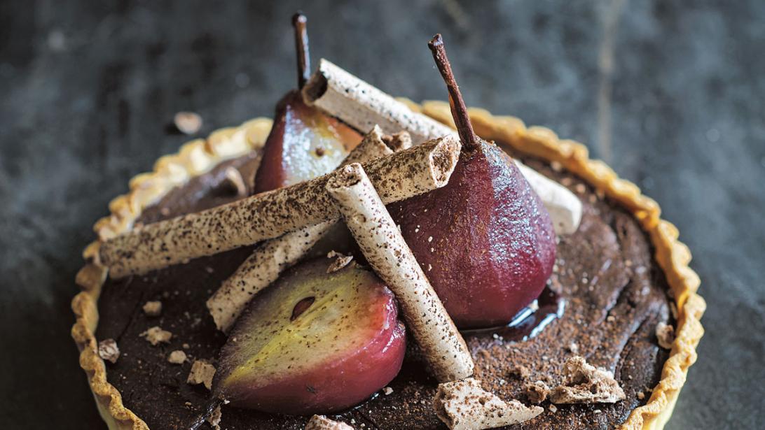 Recept: perentaart met chocolade Recept: perentaart met chocolade