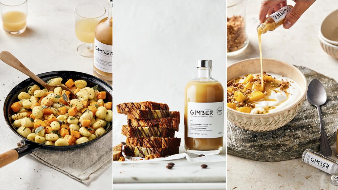 Veelzijdig GIMBER: Naast mocktails en lattés zijn ook deze recepten met GIMBER het proberen waard Veelzijdig GIMBER: Naast mocktails en lattés zijn ook deze recepten met GIMBER het proberen waard