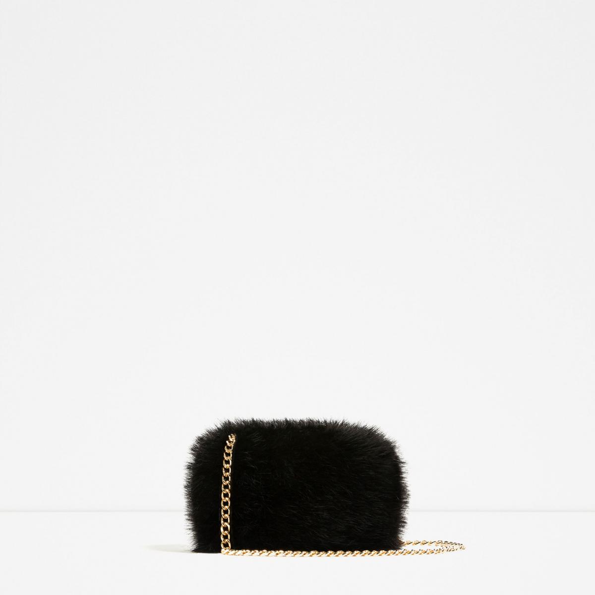 Sac en fausse fourrure, Zara, 39,95€