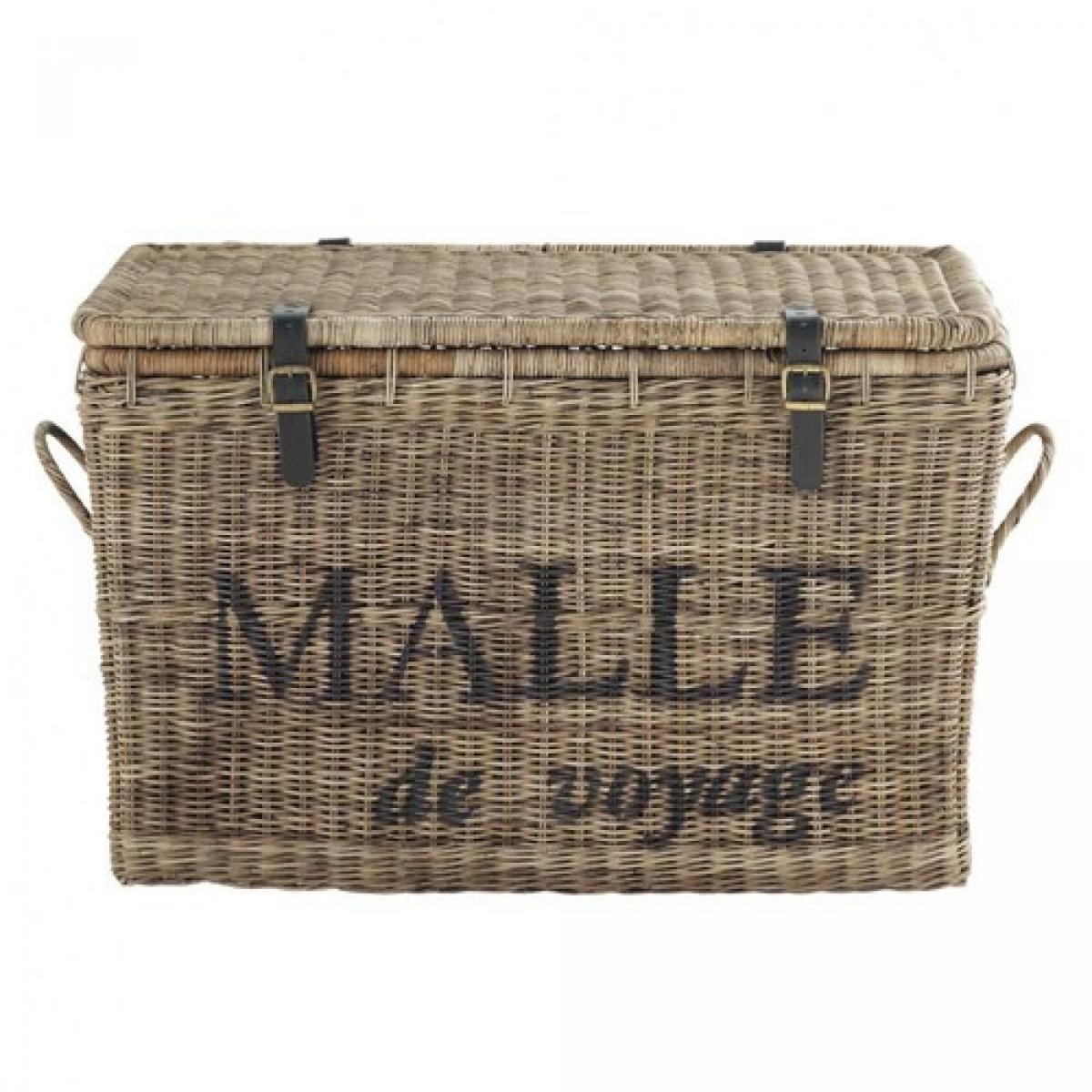 Malle de voyage en rotin tressé, Maison du Monde, 149,90€