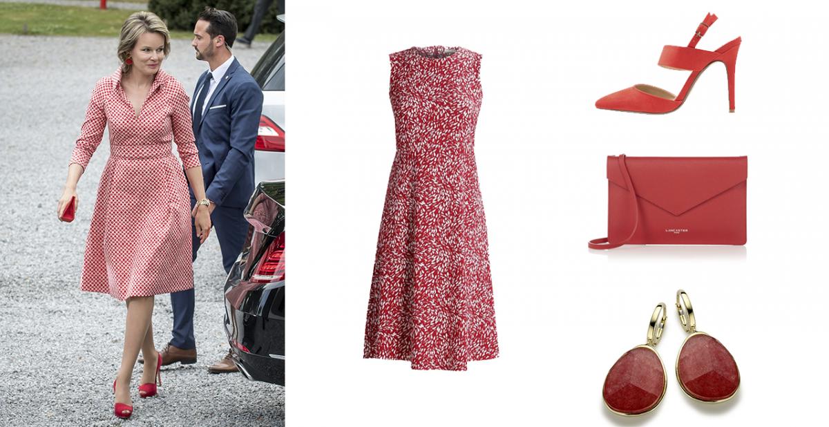 Look 1: Mathilde in het rood