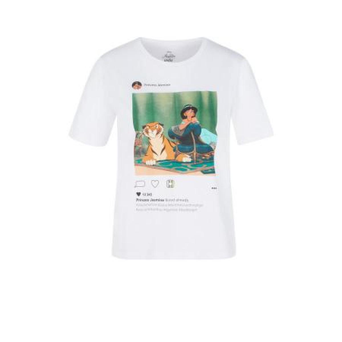 Wit T-shirt met prinses Jasmine