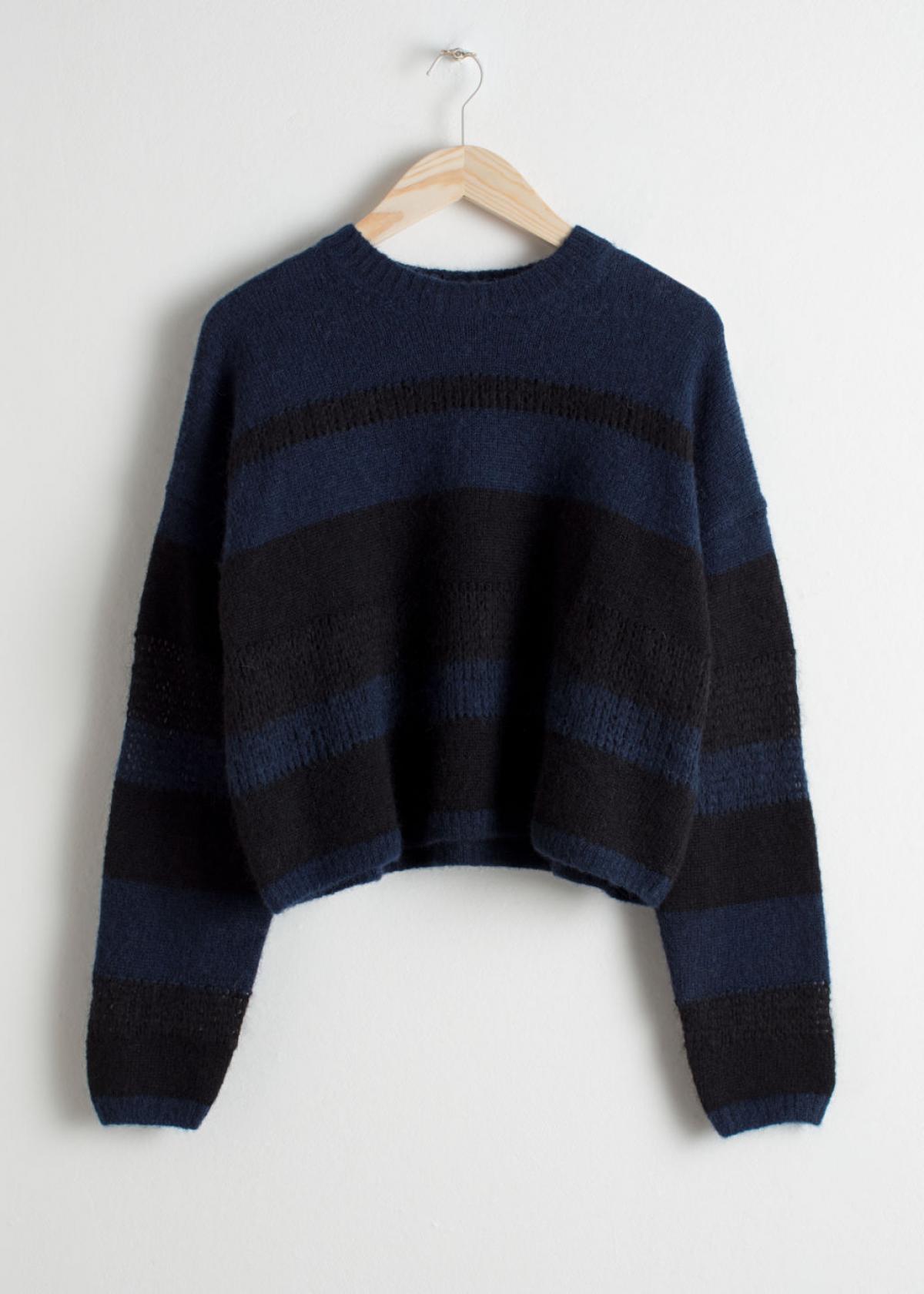 Pull à rayures bleu/noir