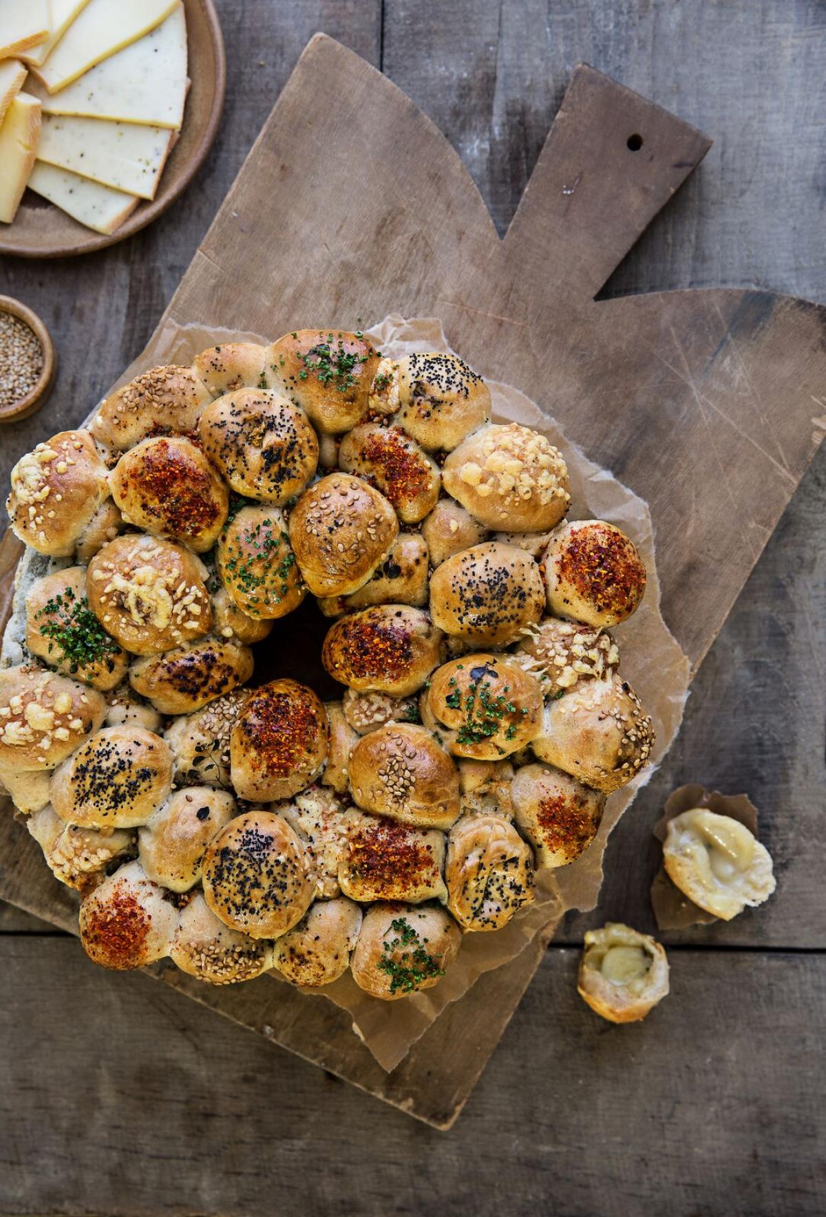Monkey-Bread farci à la raclette Entremont