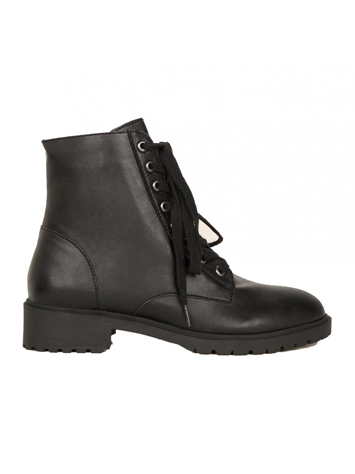 Zwarte lace-up chunky boots