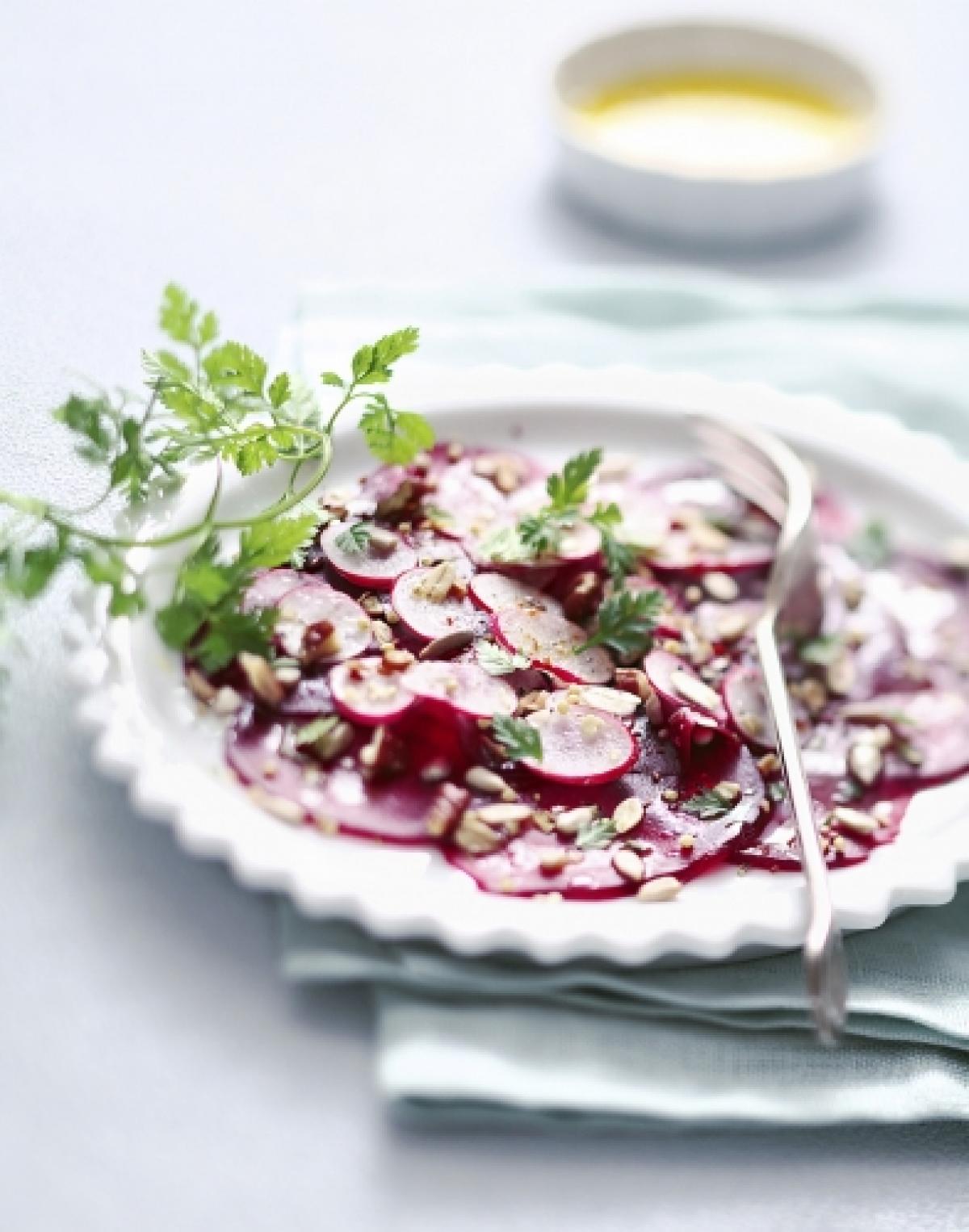 Entrée n°4 : Carpaccio de betterave et radis