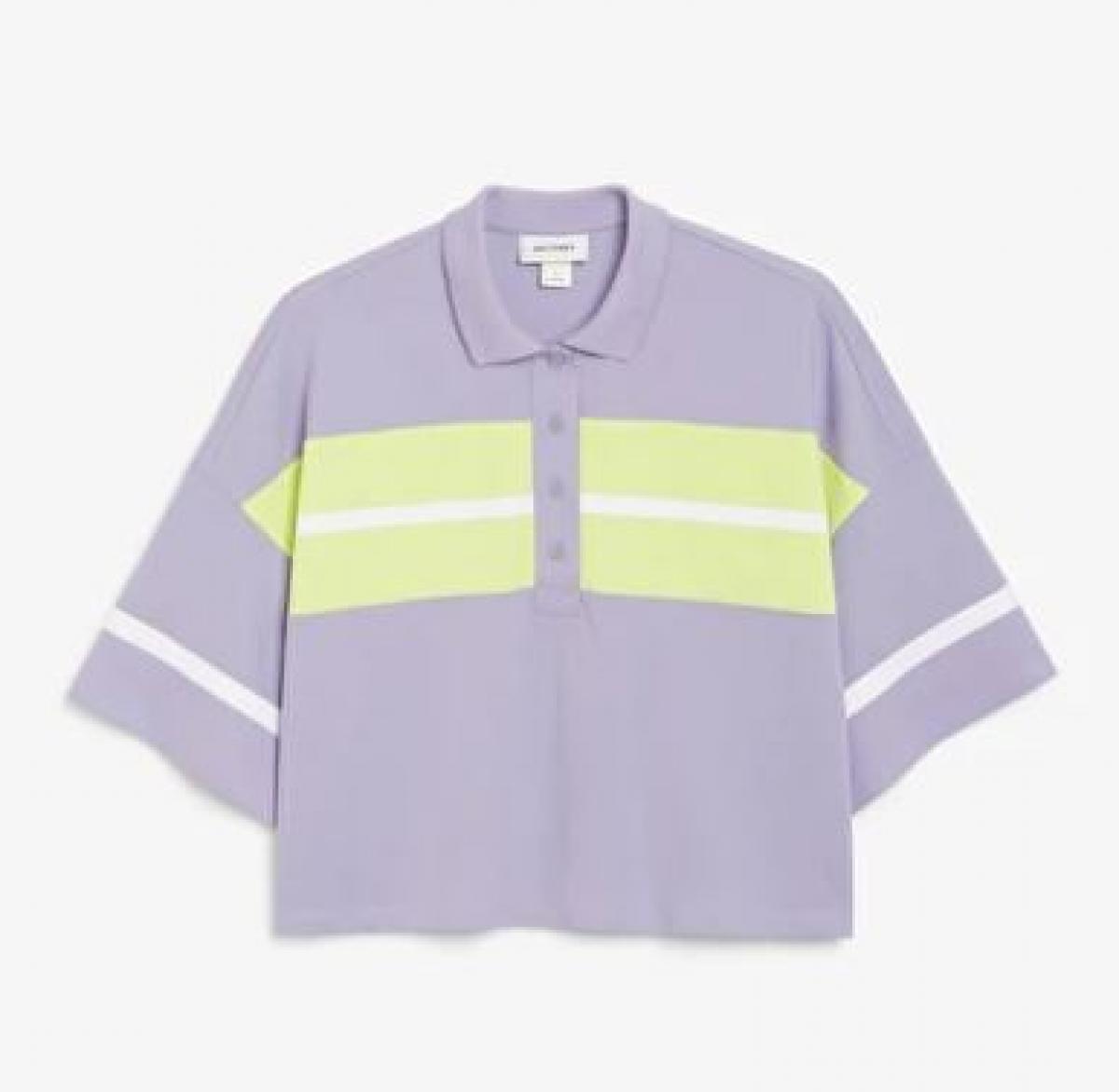 Polo in lavendel en groen