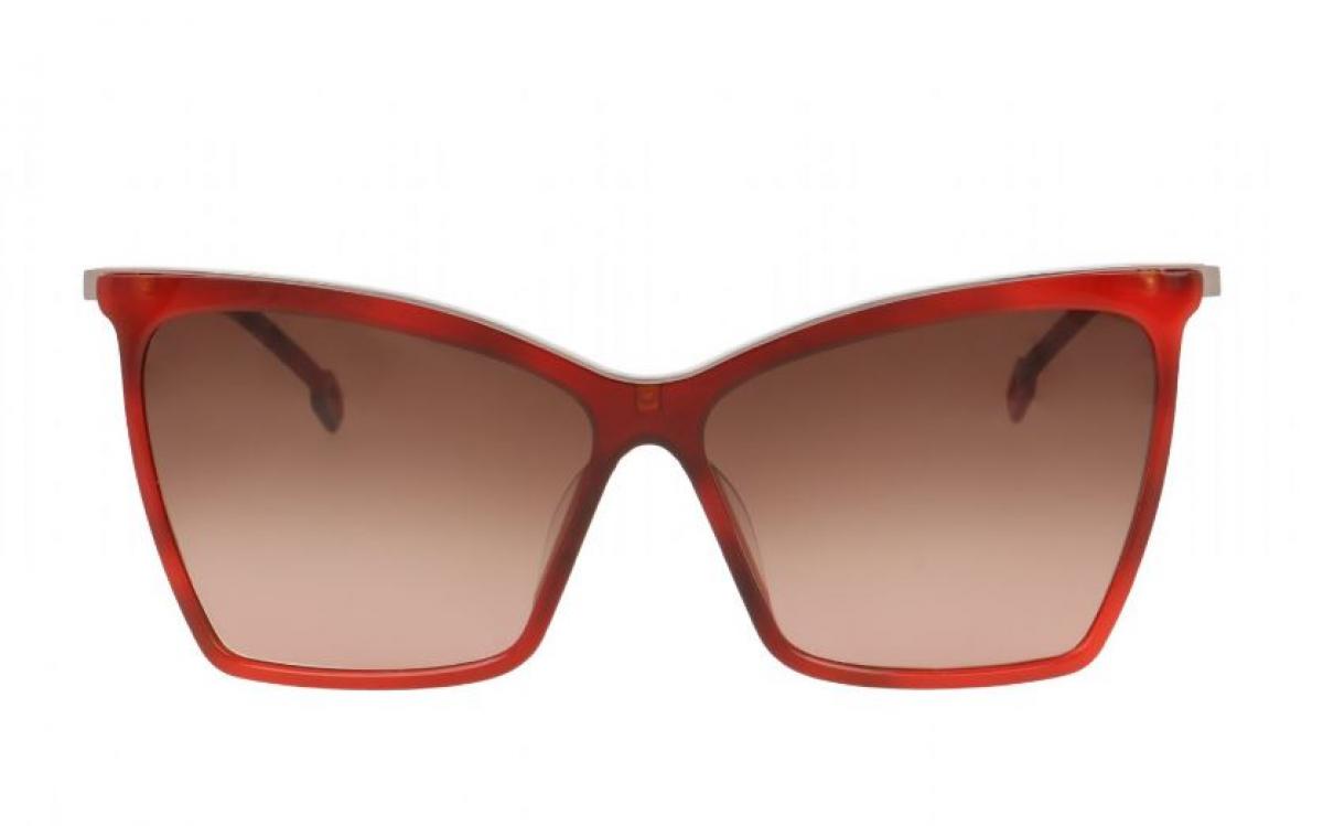Luxueuze cat eye zonnebril in rood