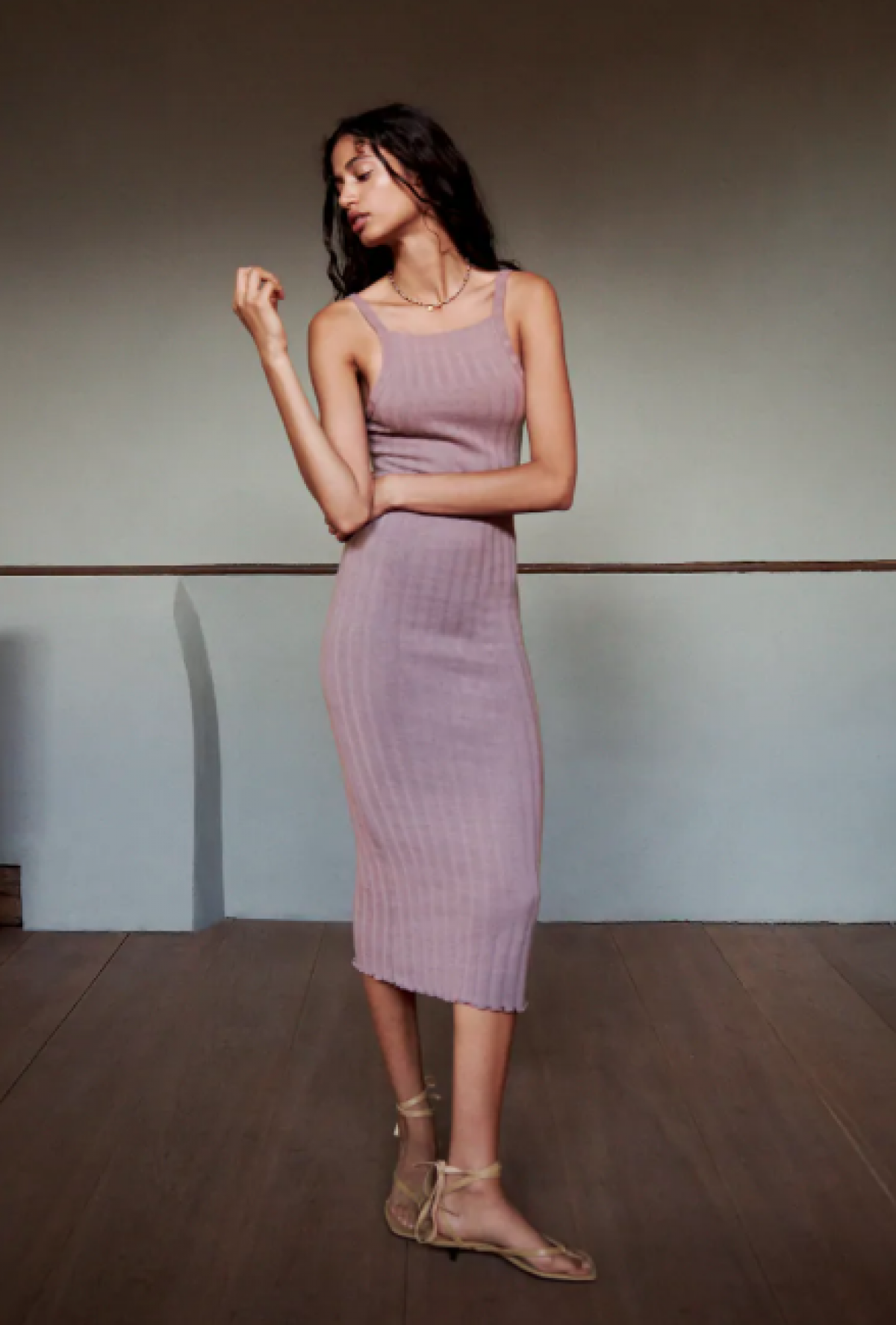 La robe longue lilas