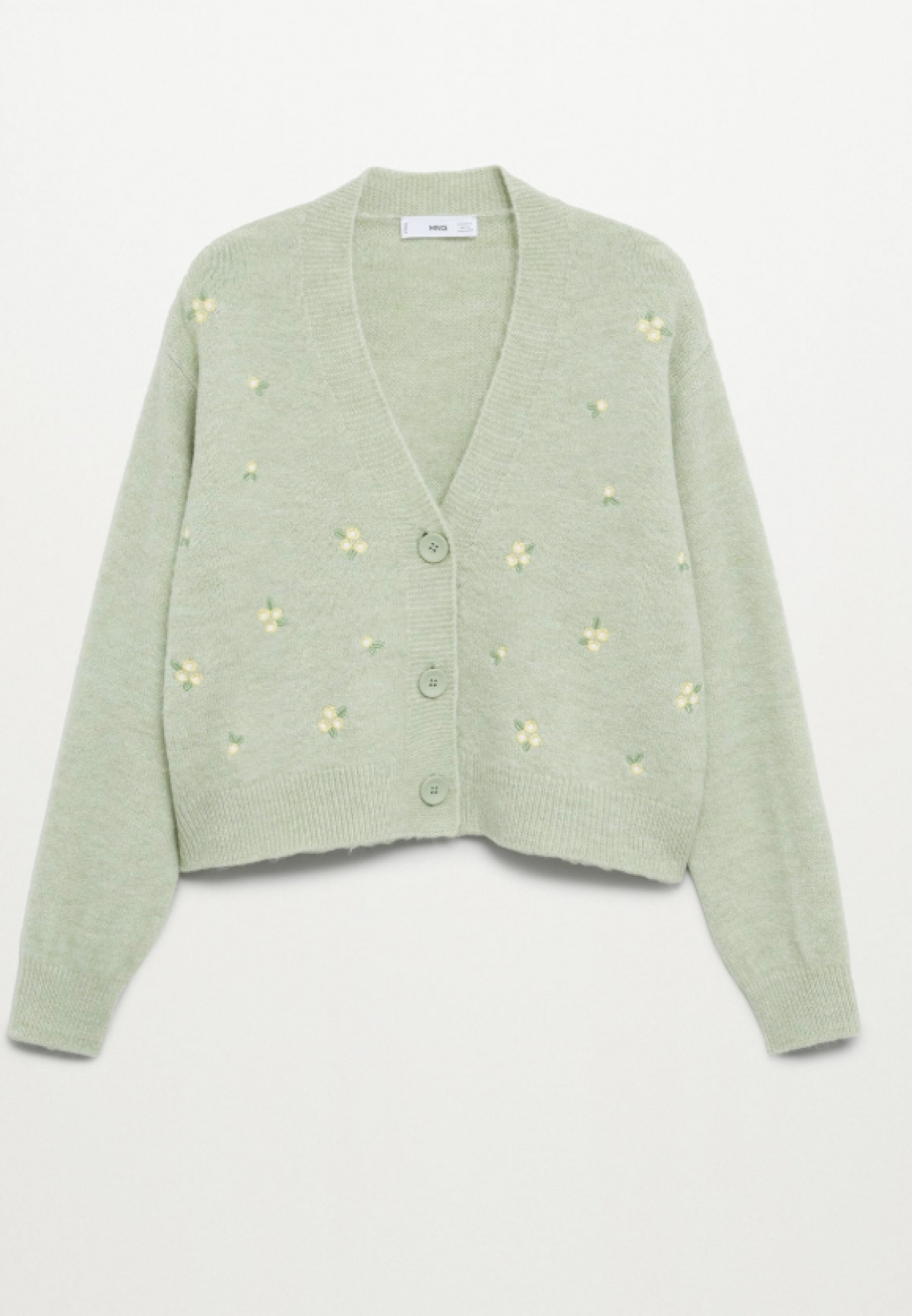 Le cardigan vert brodé