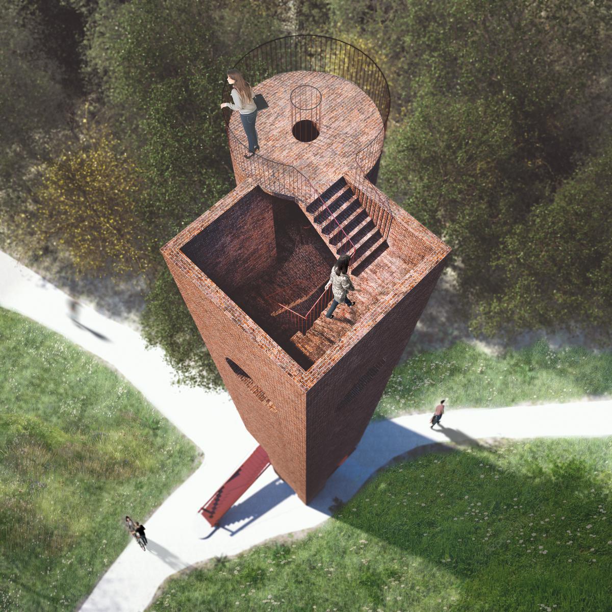 De uitkijktoren van het Bergmolenbos zal volgens schepen Dirk Lievens een toeristiche hotspot worden.
