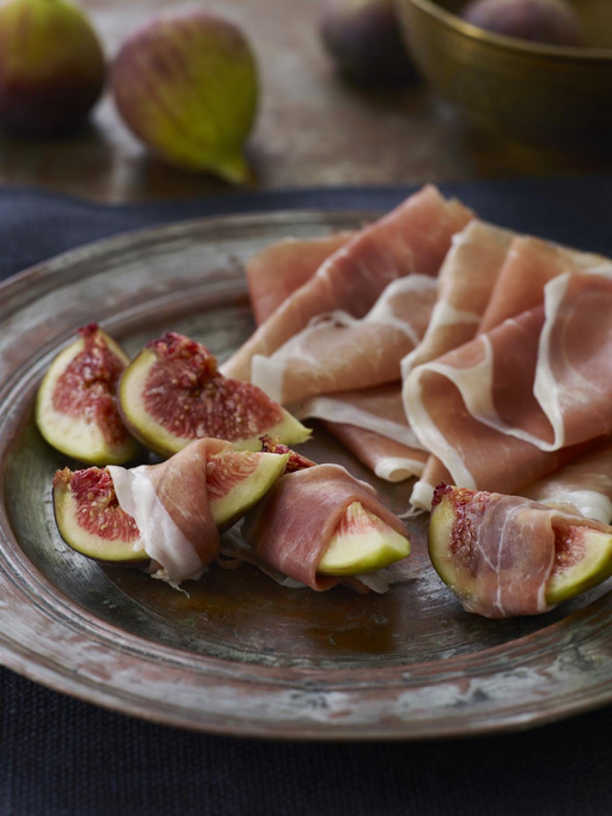 Bouchées aux figues et jambon Serrano