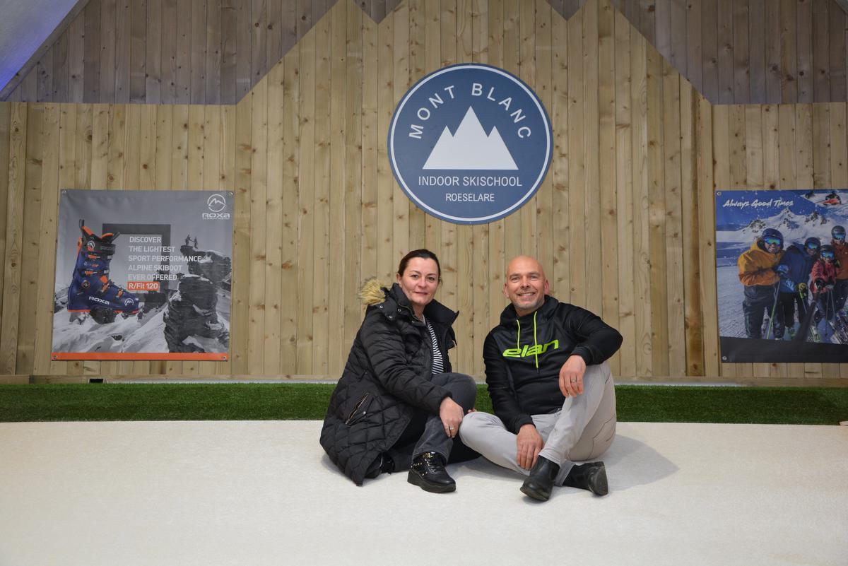 Celine Boddin en Wim Bracke hopen zo snel mogelijk hun klanten opnieuw in actie te zien bij Mont Blanc. (foto SM)