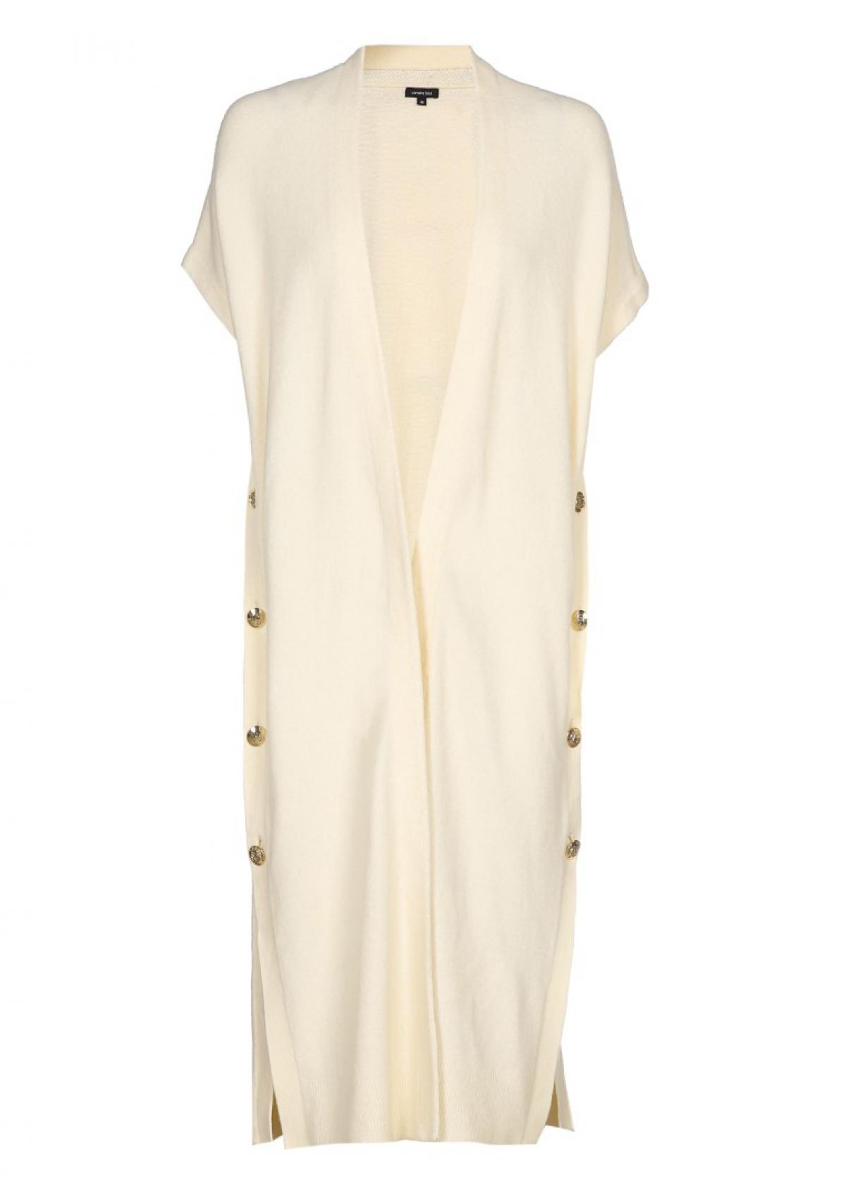 Losse crèmekleurige vest