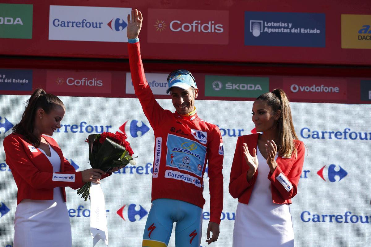 Fabio Aru won in 2015 de Vuelta voor zijn team Astana.© Belga