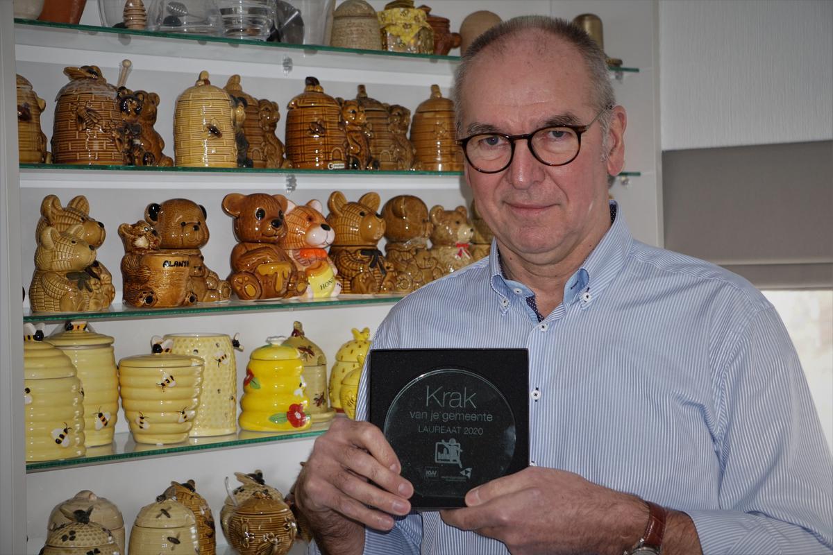 “Ik ben aangenaam verrast met mijn trofee als Krak van Gistel.”©TVA TVA