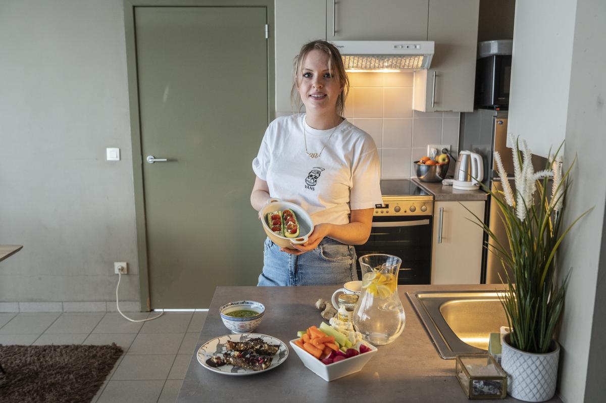 Tine Vansteeland is trots dat haar recepten in de smaak vallen.©STEFAAN BEEL Stefaan Beel
