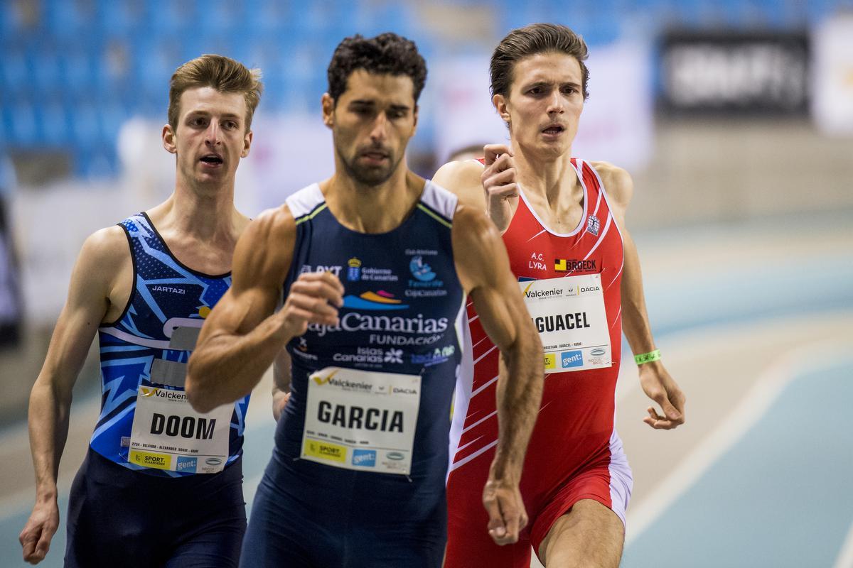 Alexander Doom en Christian Iguacel tijdens de IFAM Indoor.©JASPER JACOBS BELGA