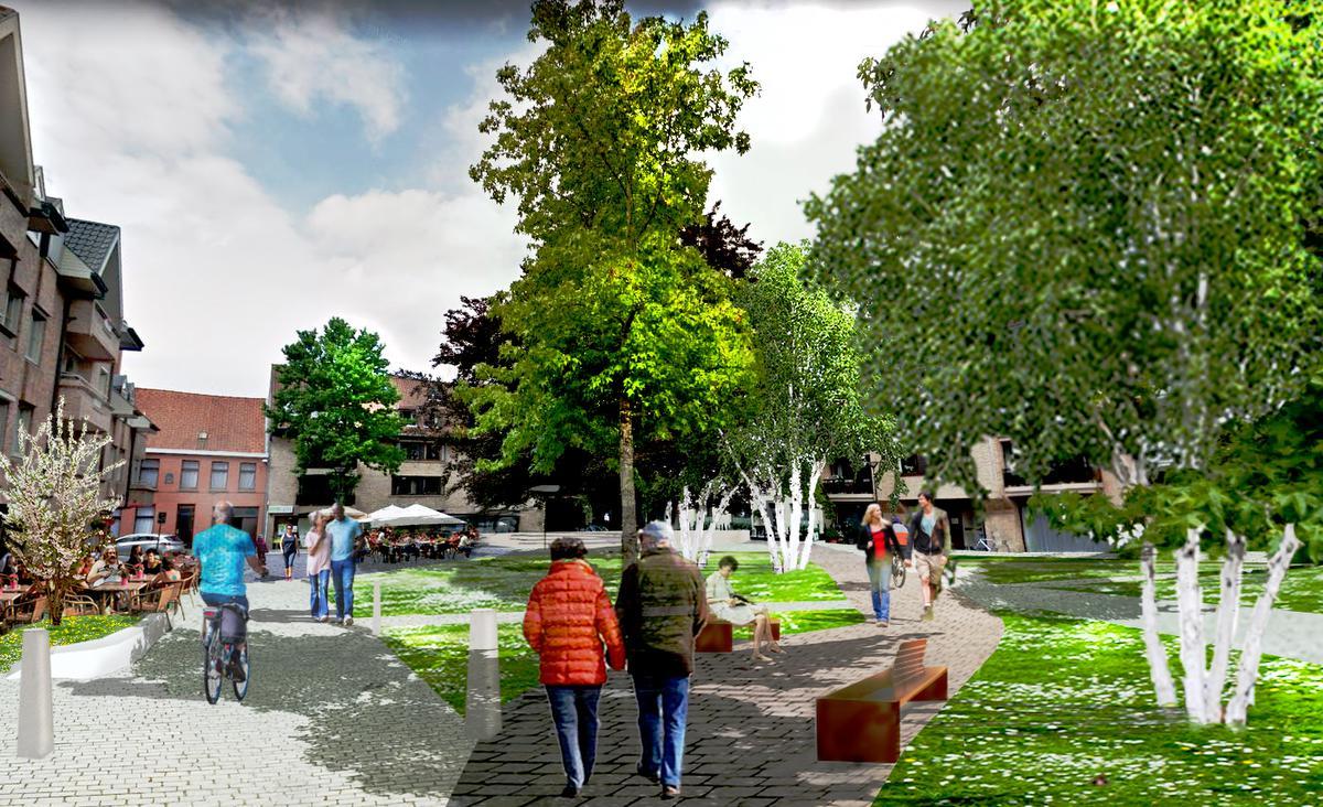 De Melkmarkt moet een plaats worden in de stad waar je tot rust kan komen zoals op deze visualisatie.© Coens Tristan