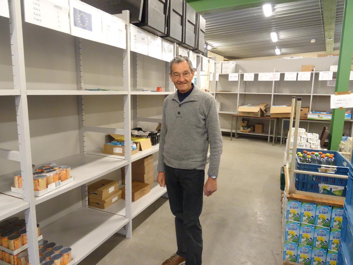 Dirk Van Buren, voorzitter van De Doorgang. “We blijven ons ook in moeilijke tijden inzetten voor de voedselbedeling.”© foto TV