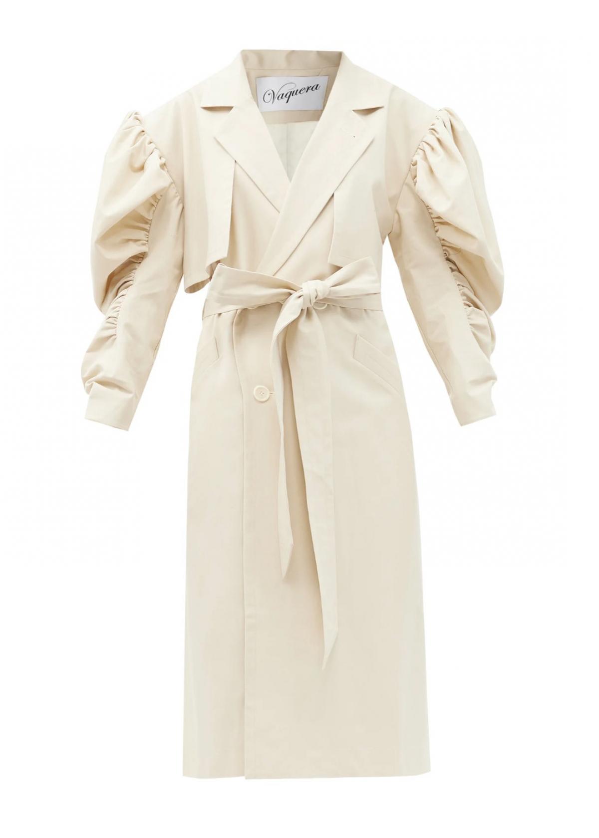 Trenchcoat met ballonmouwen