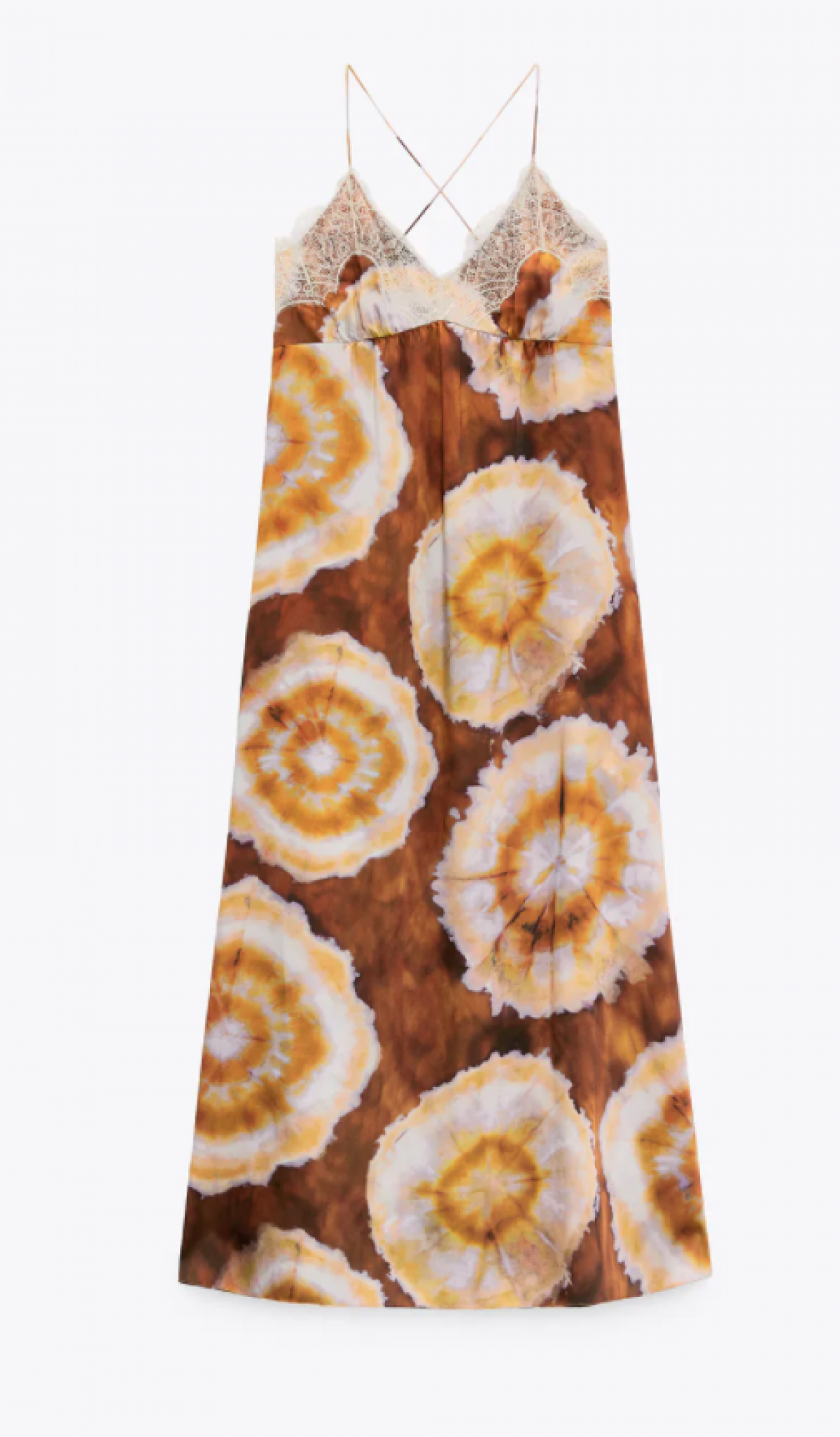 ROBE SATINÉE TIE AND DYE