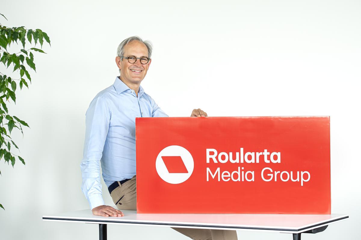 Ceo Xavier Bouckaert stelt met trots het nieuwe logo voor.©JOKE COUVREUR