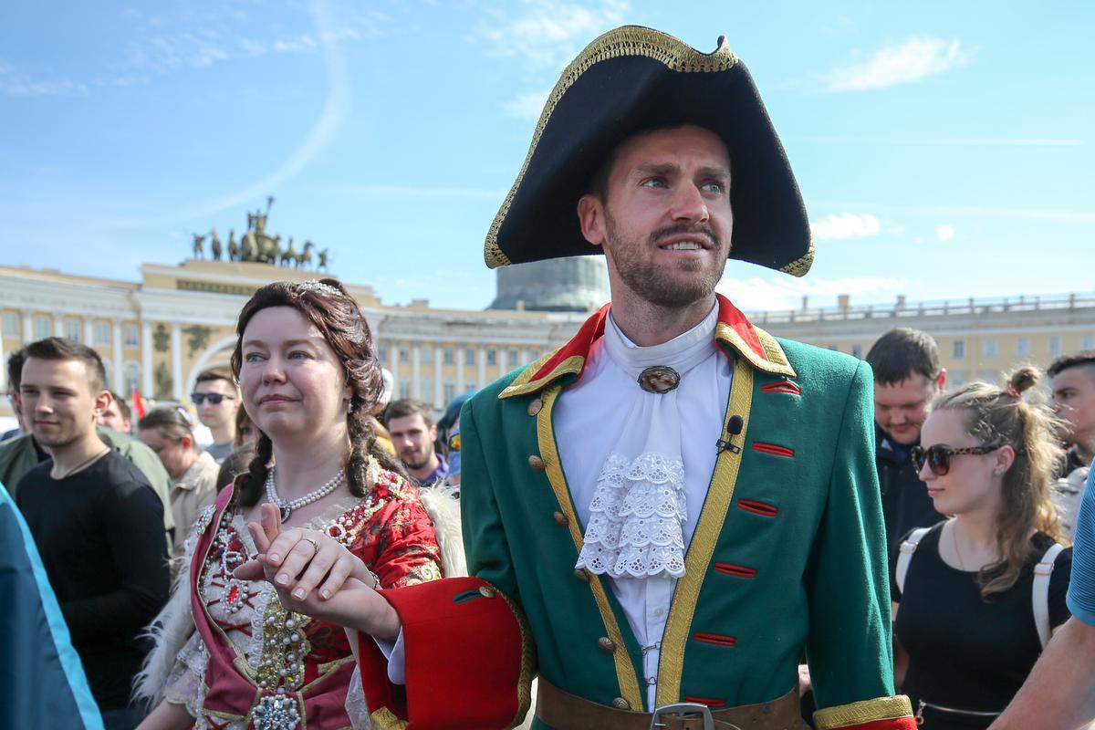 Nicolas Lombaerts als tsaar Peter De Grote in Sint-Petersburg. De verdediger speelde er in totaal tien jaar.© TASS via Getty Images