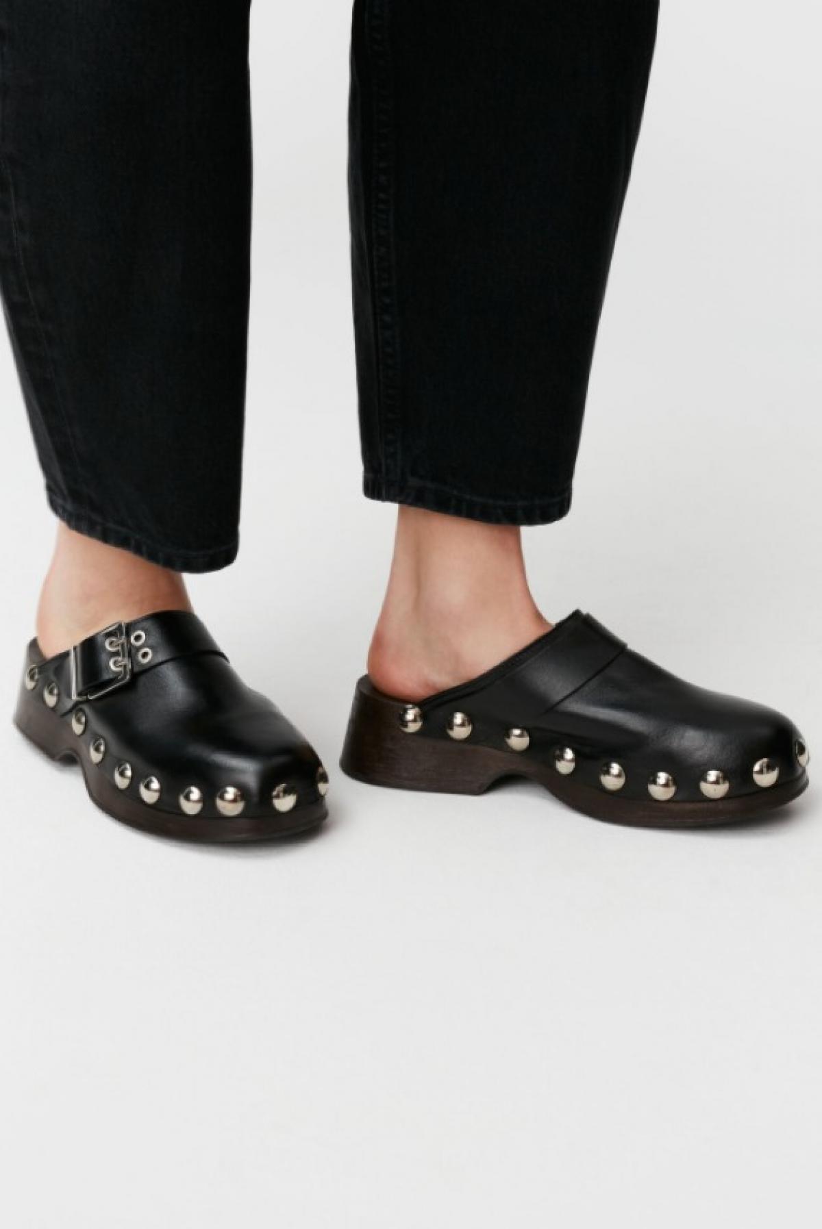 Retro leren clog