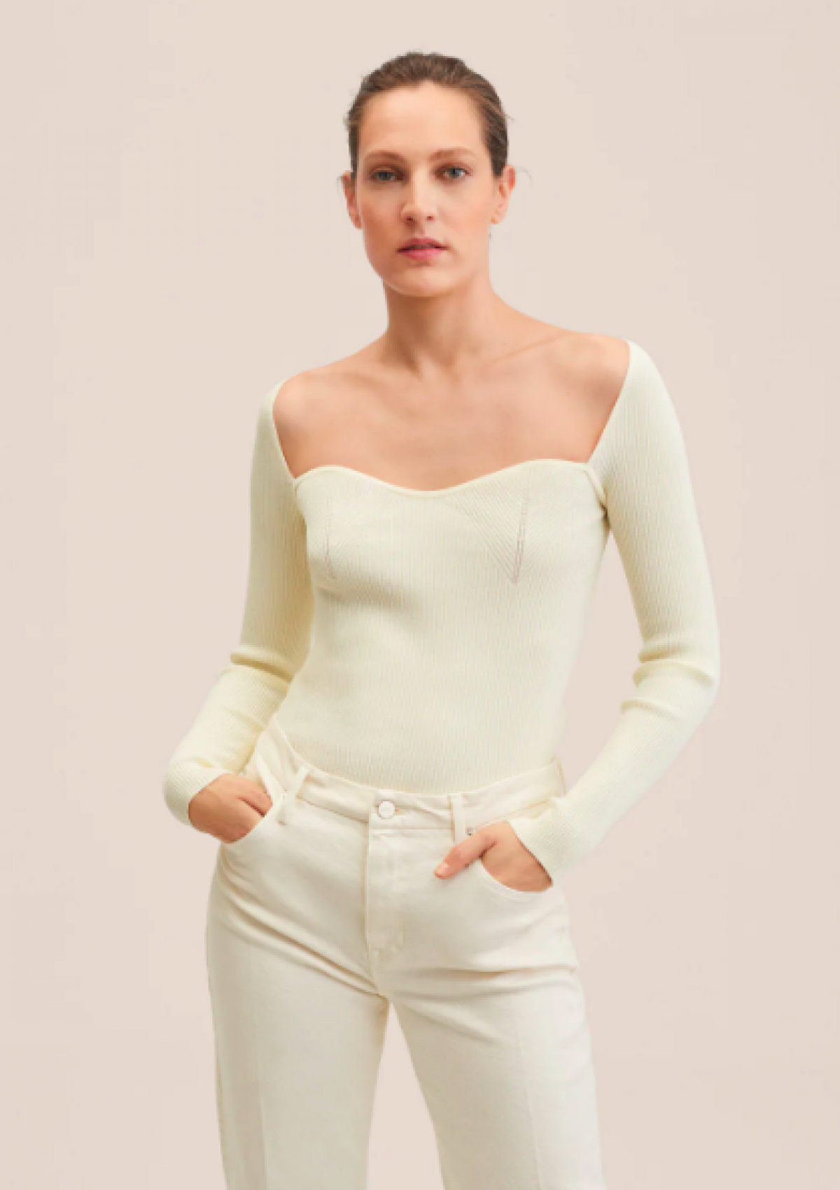 Pull effet corset