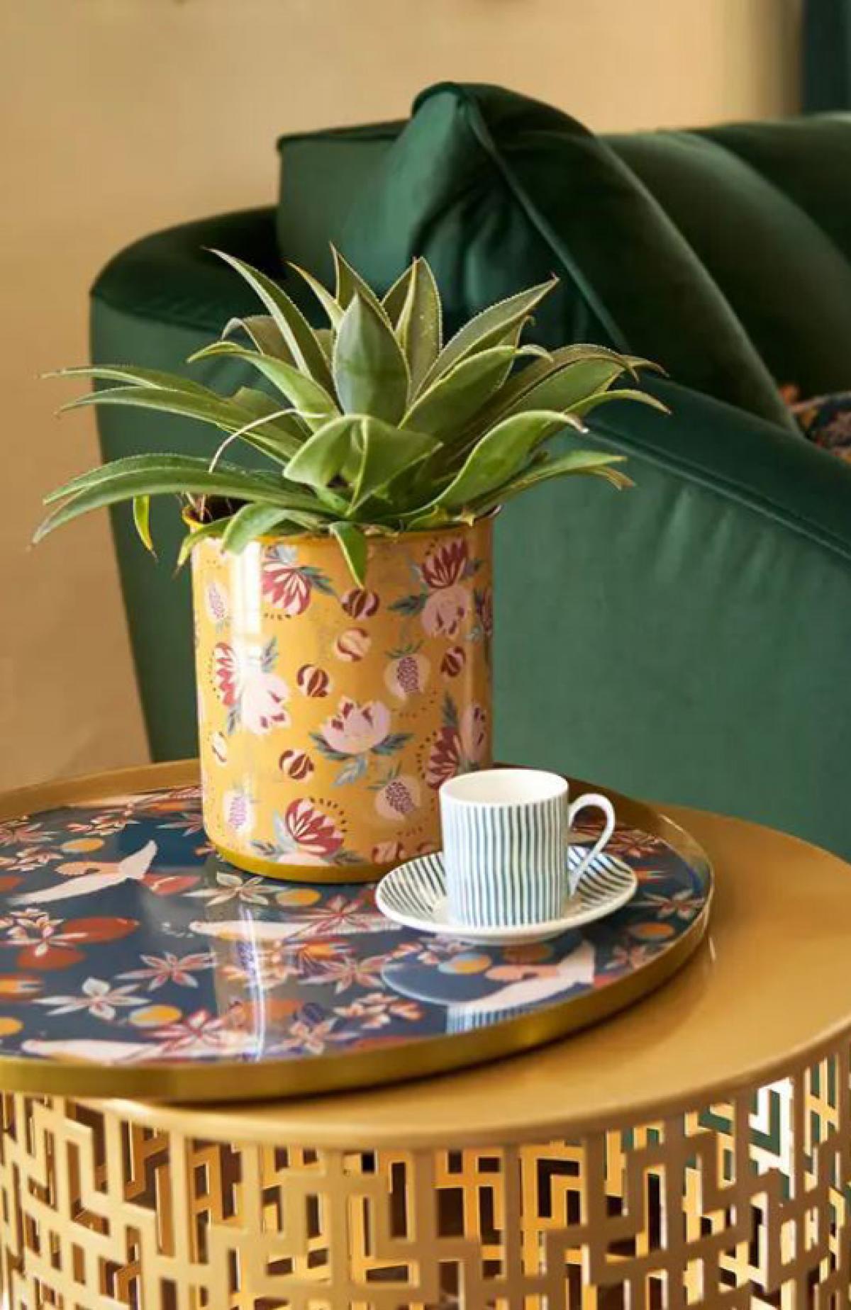 Sierpot in bloemenprint 
