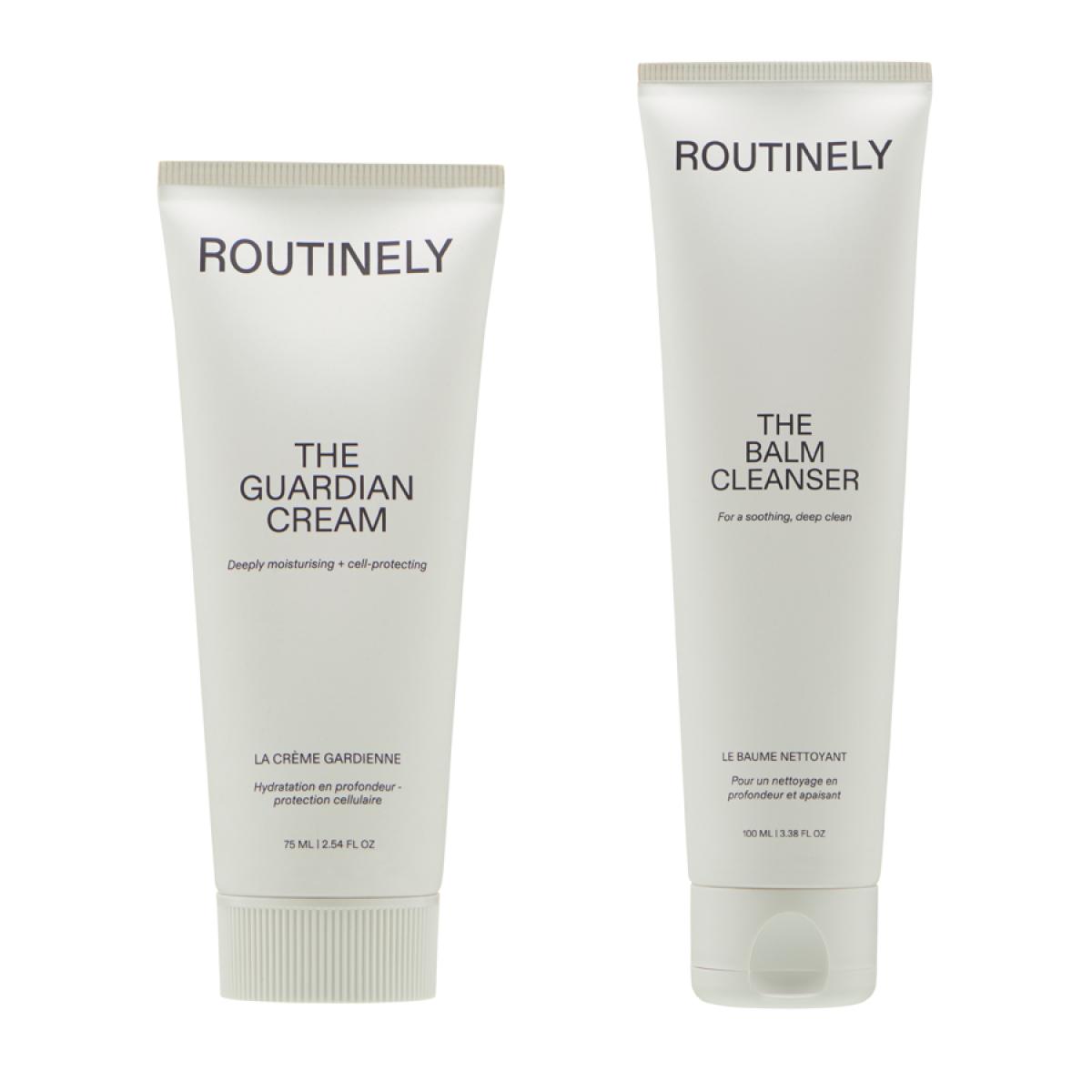 The Balm Cleanser et The Guardian Cream de Routinely