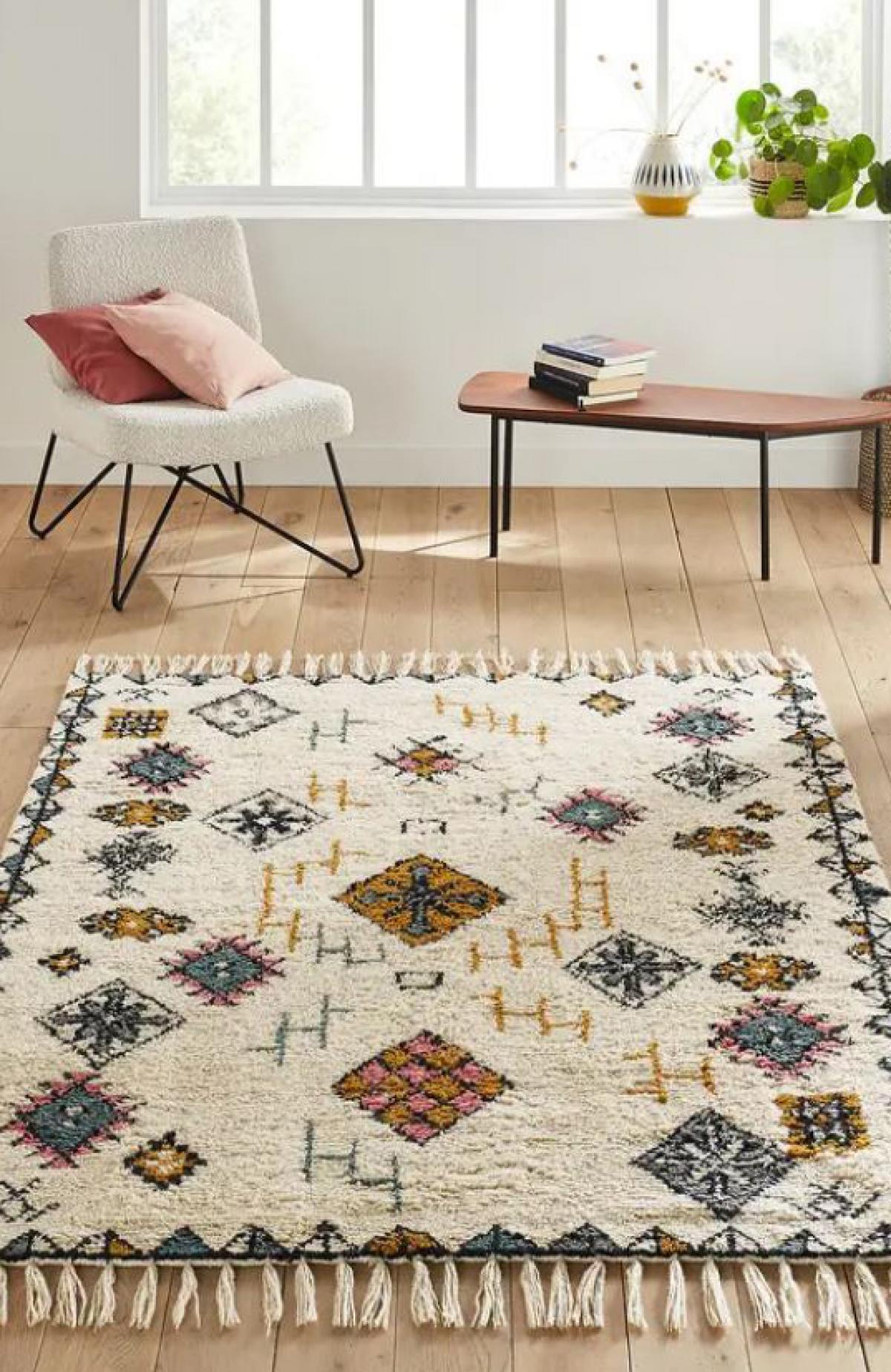 Wolen tapijt in Berberstijl 