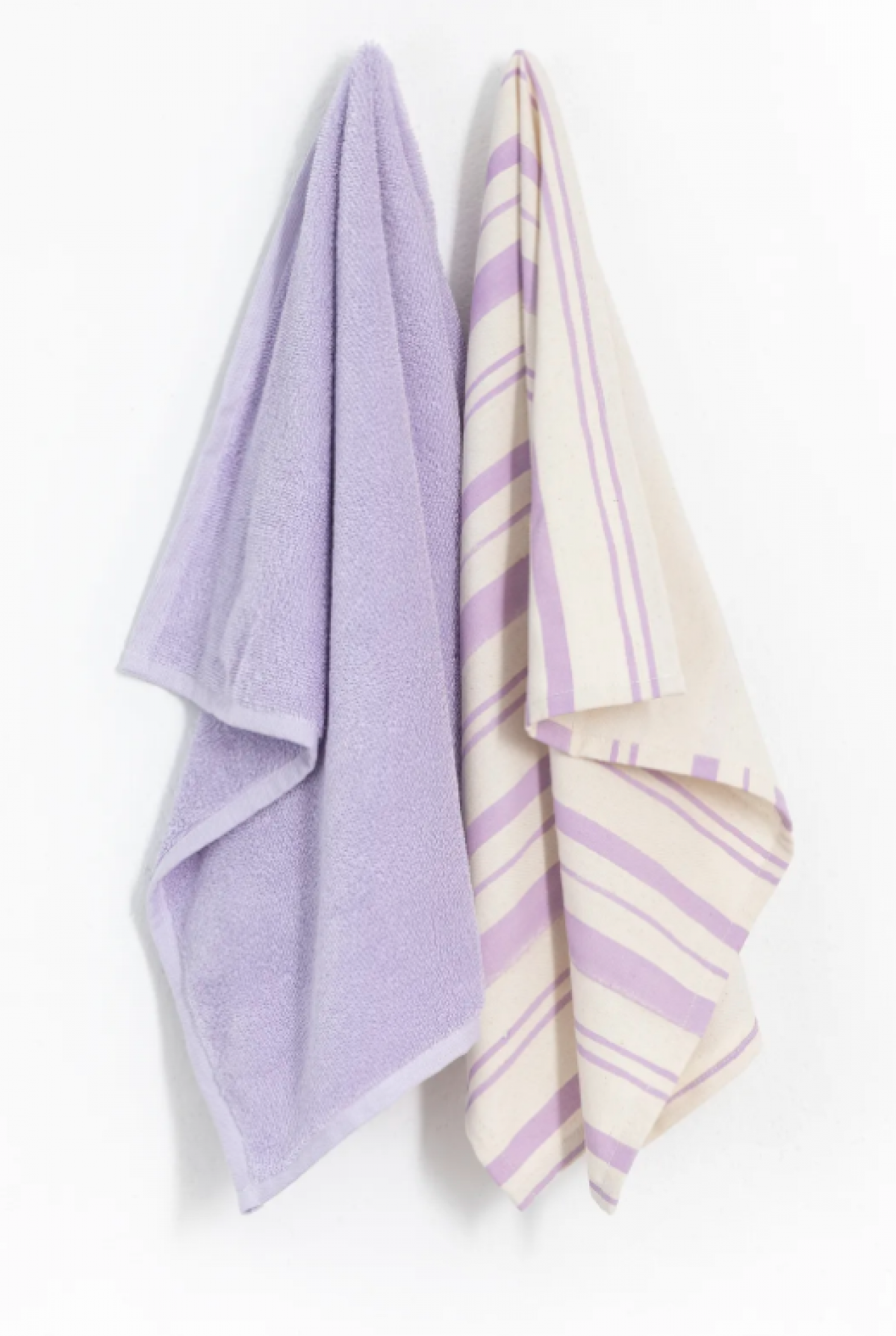 Lila thee- en handdoek 