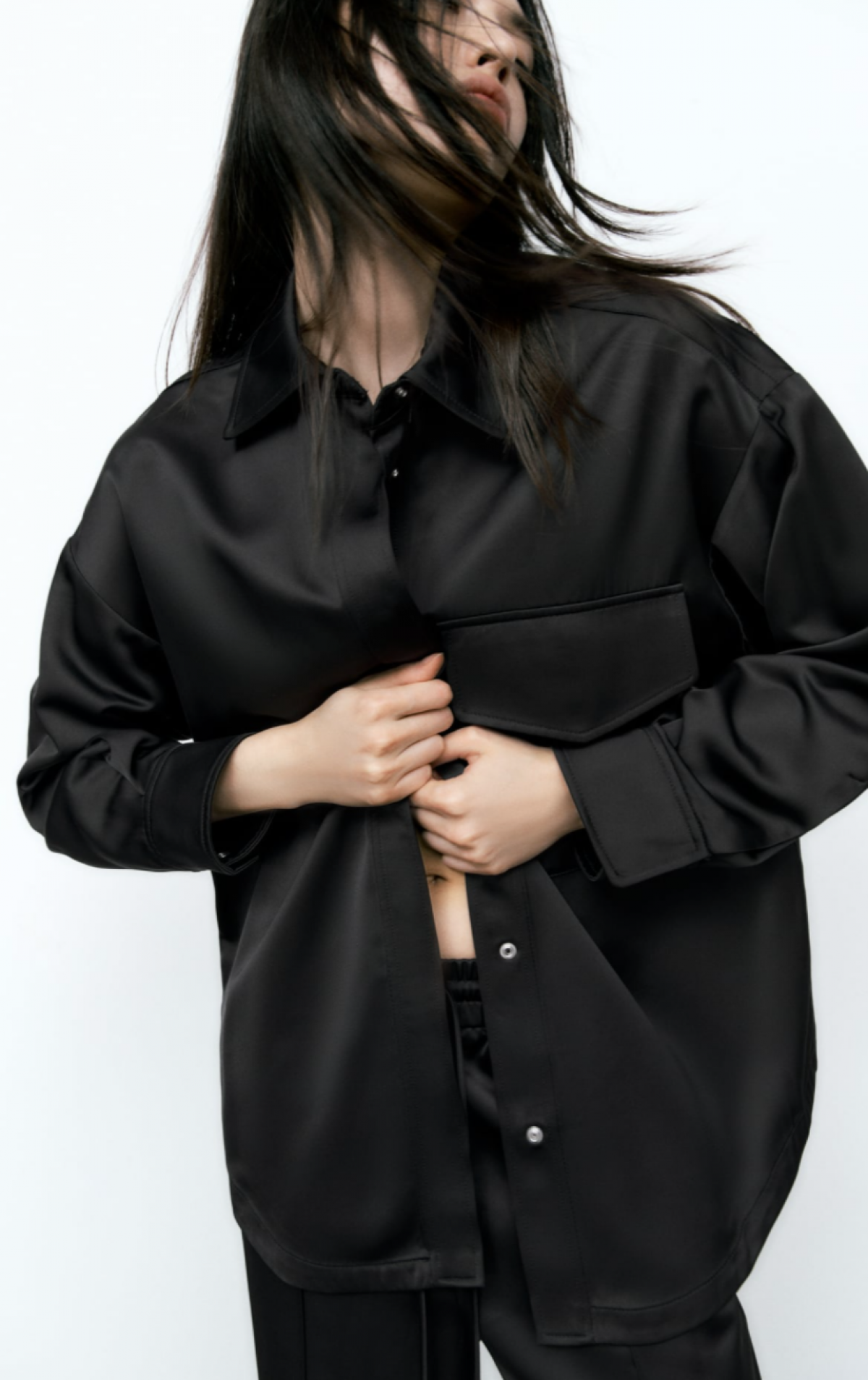 Surchemise Oversize satinée 