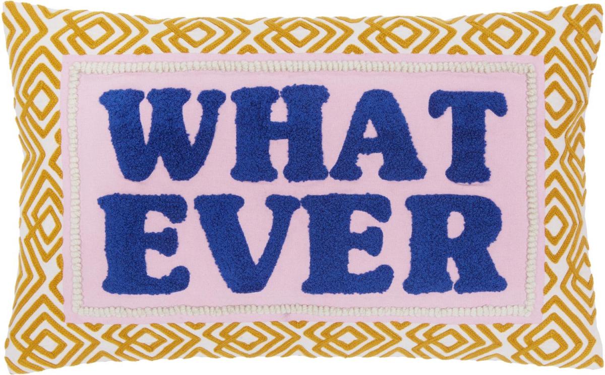 Sierkussen met opschrift 'Whatever'