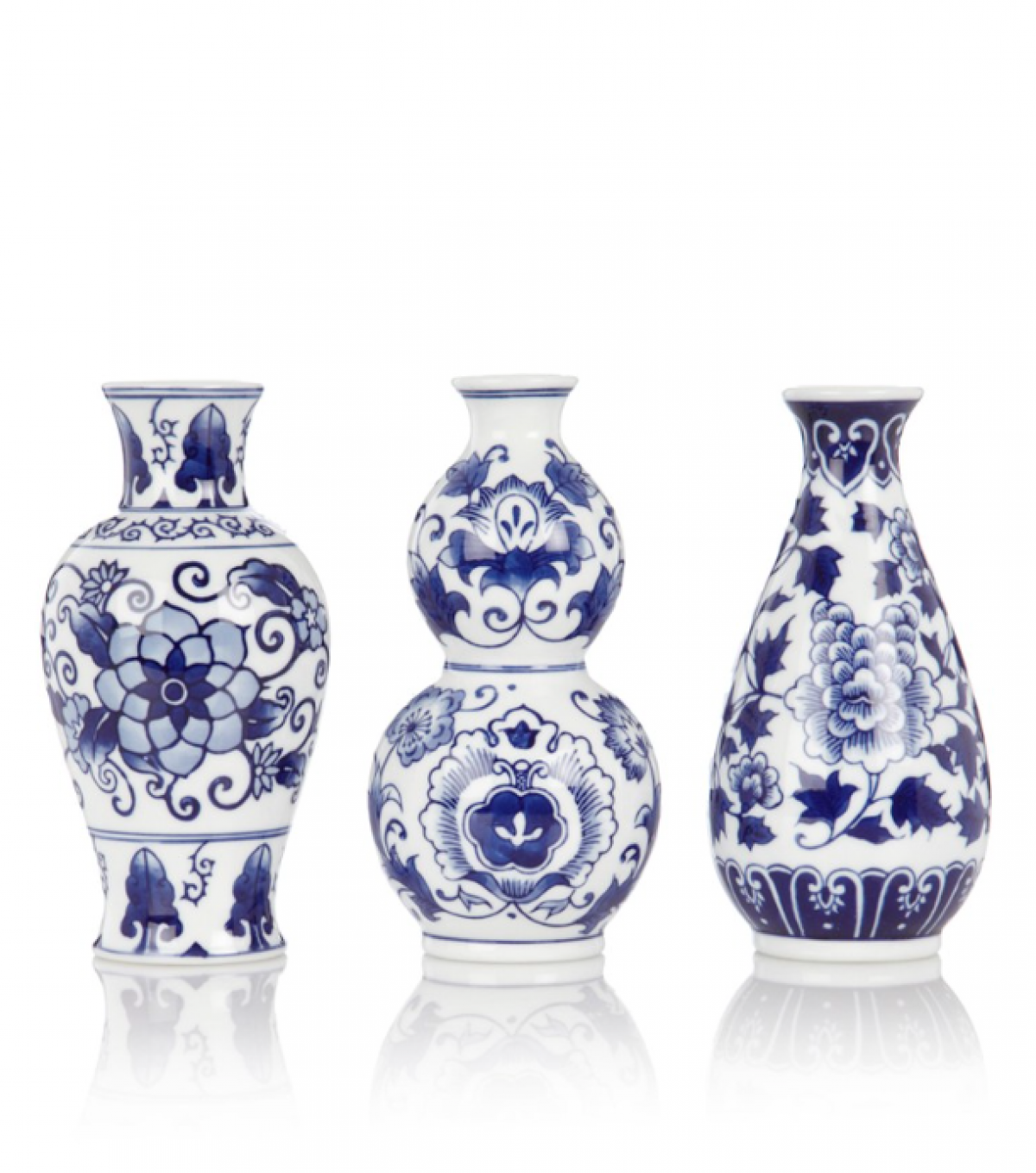 Set van drie blauw-witte vazen 'Dutch Delight' 