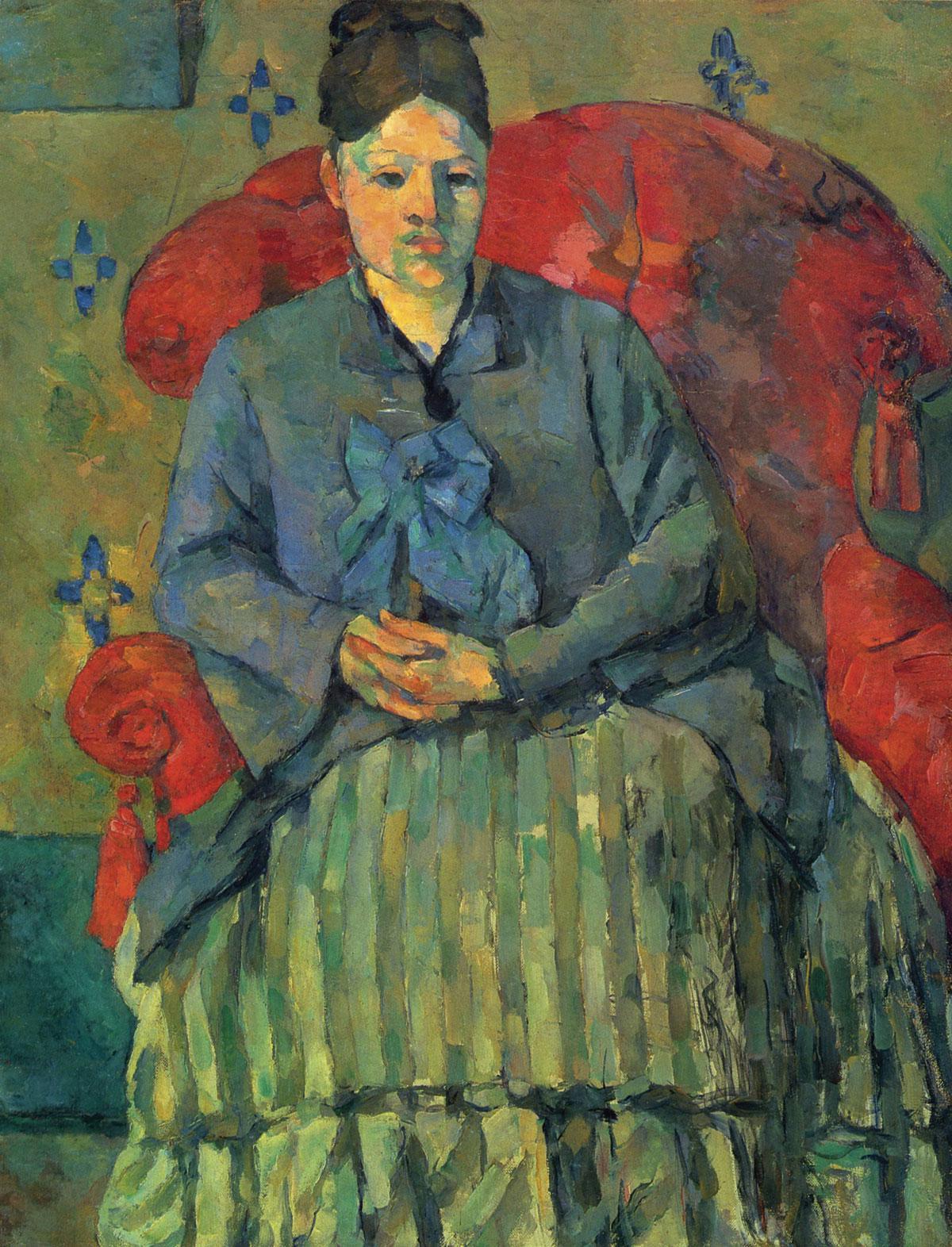Madame Cézanne dans un fauteuil rouge, 1877.