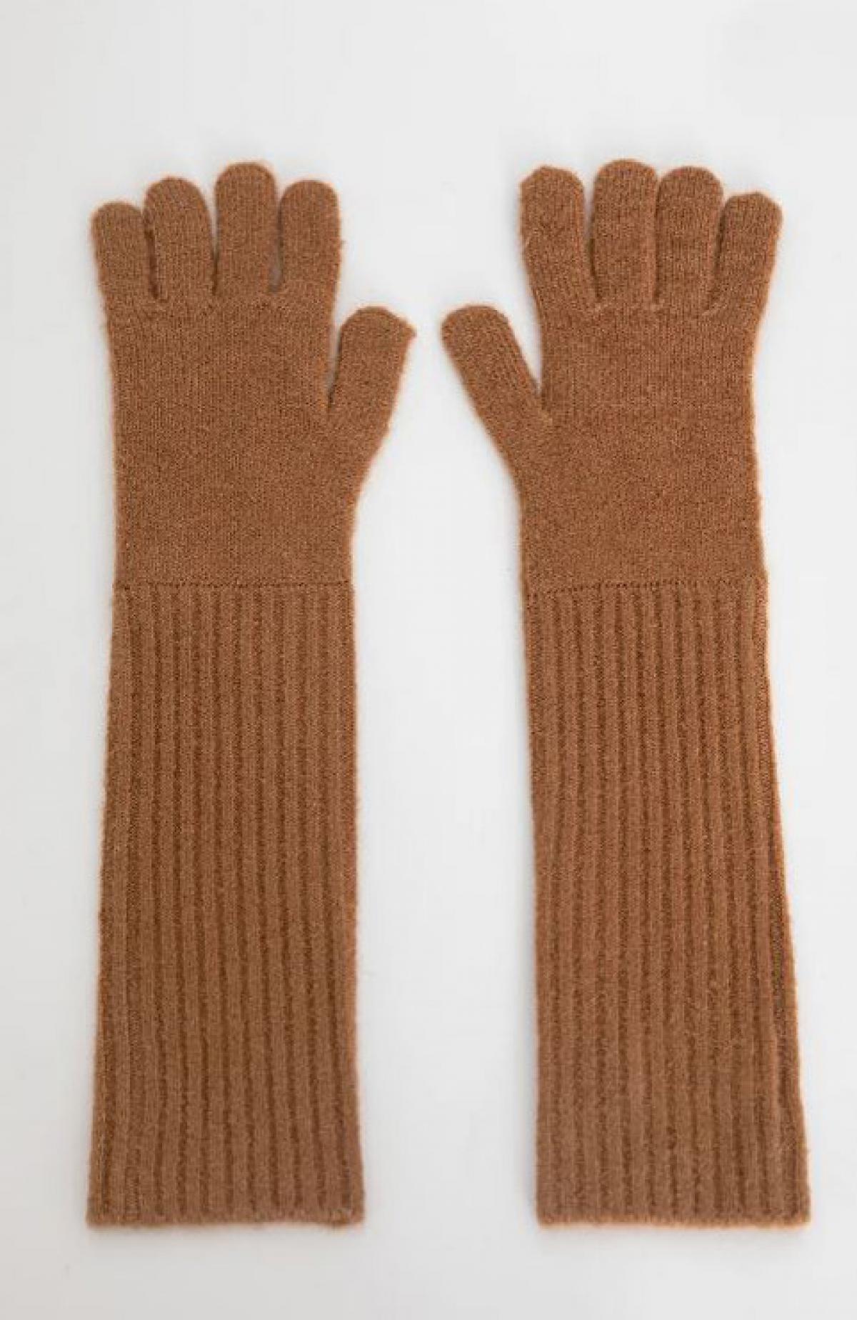 Lange bruine handschoenen 