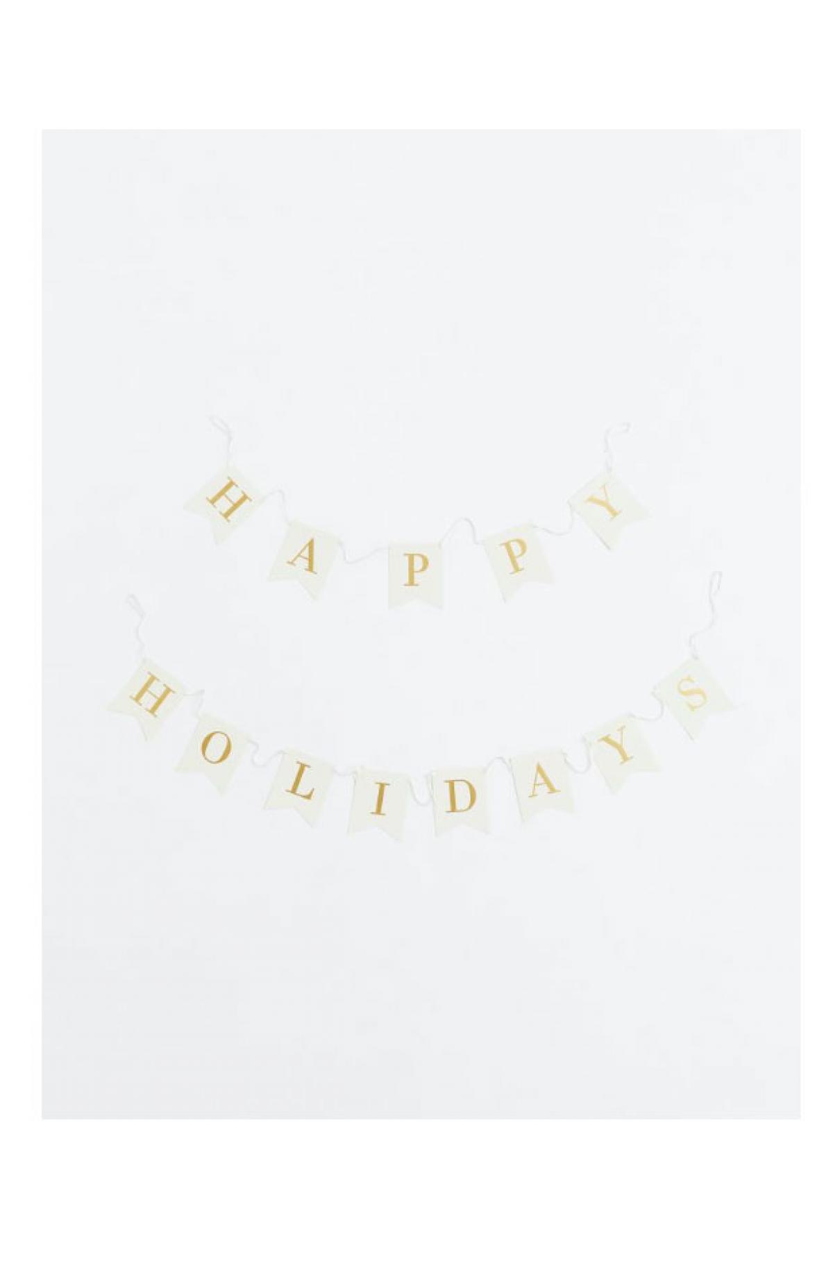 Slinger met tekst 'Happy holidays'