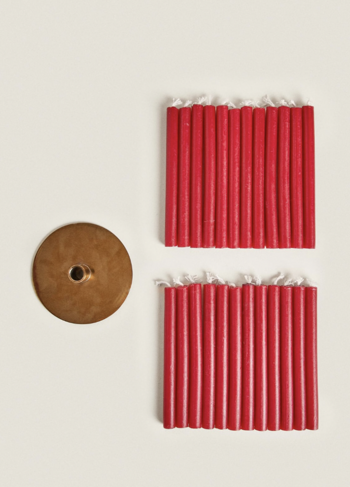 Lot de 24 bougies calendrier de l'Avent Gingerbread