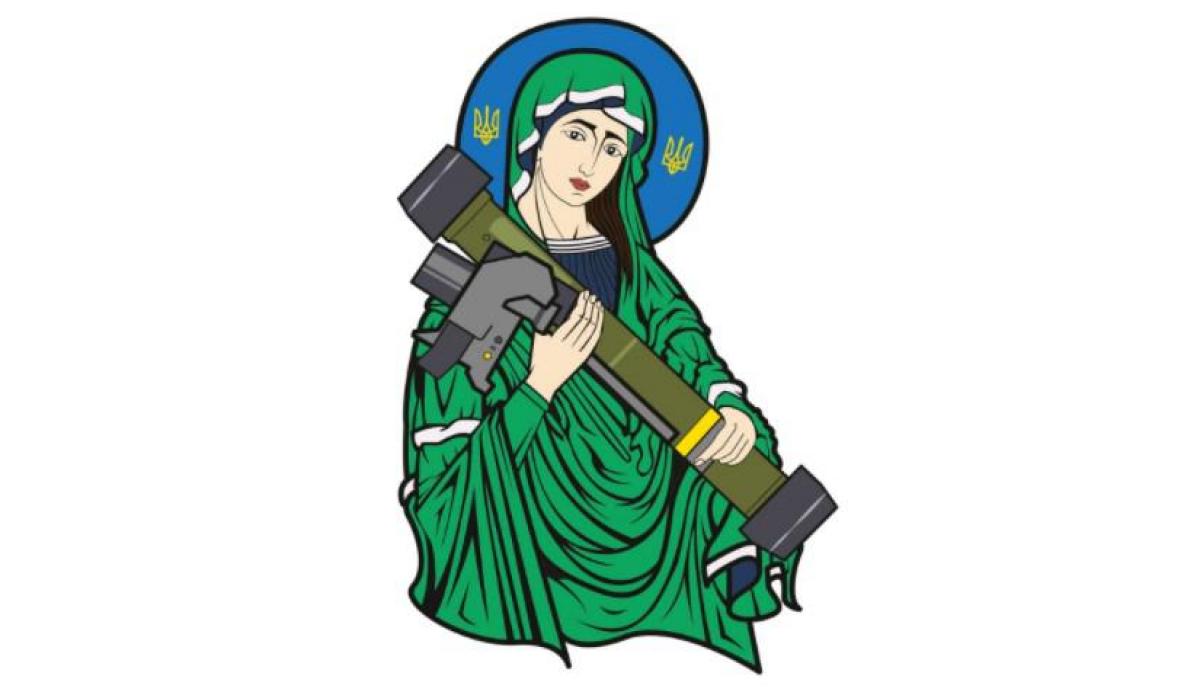 Het embleem van Saint-Javelin, een uit de hand gelopen internetgrap.