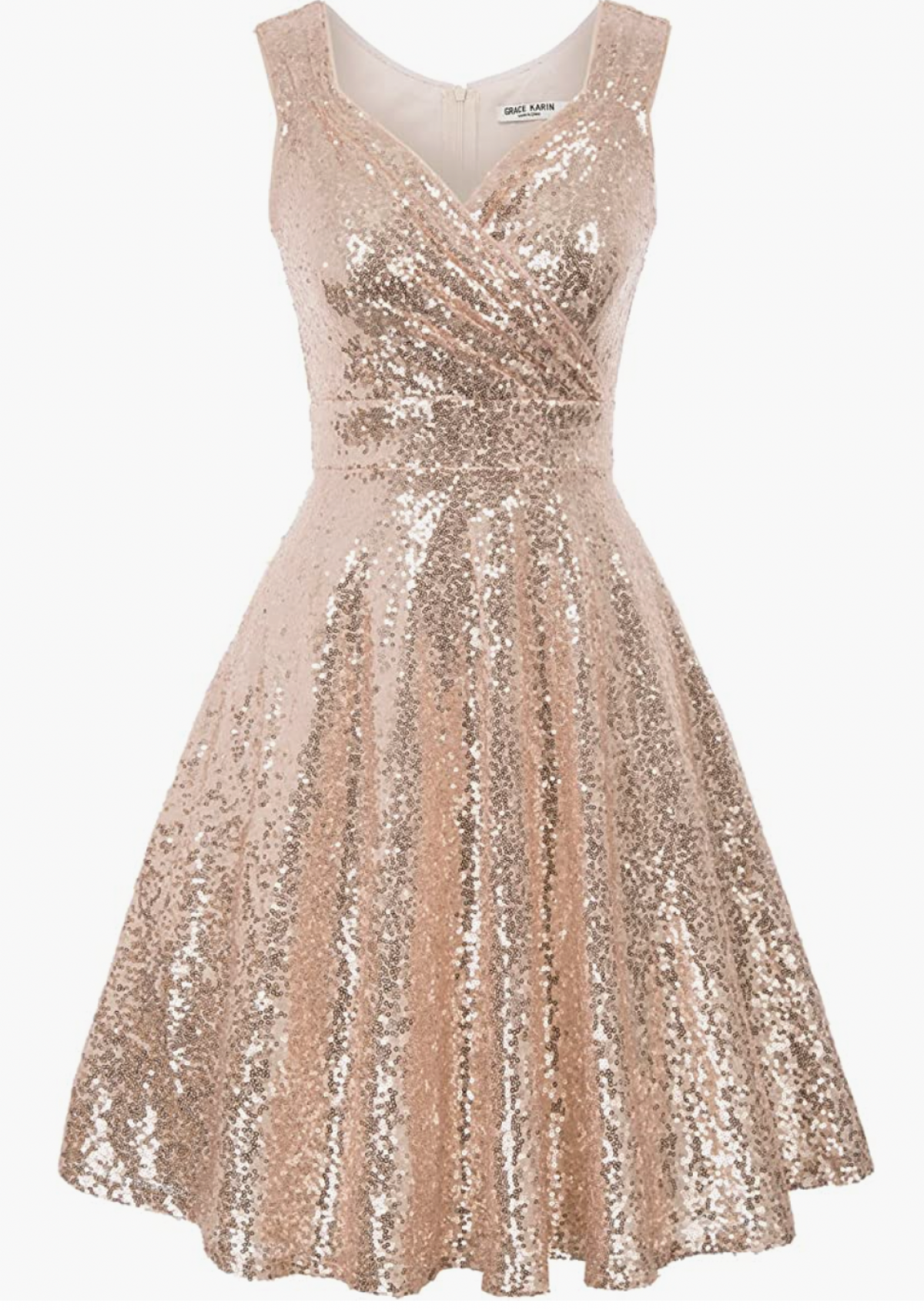 Robe pailletée rose 
