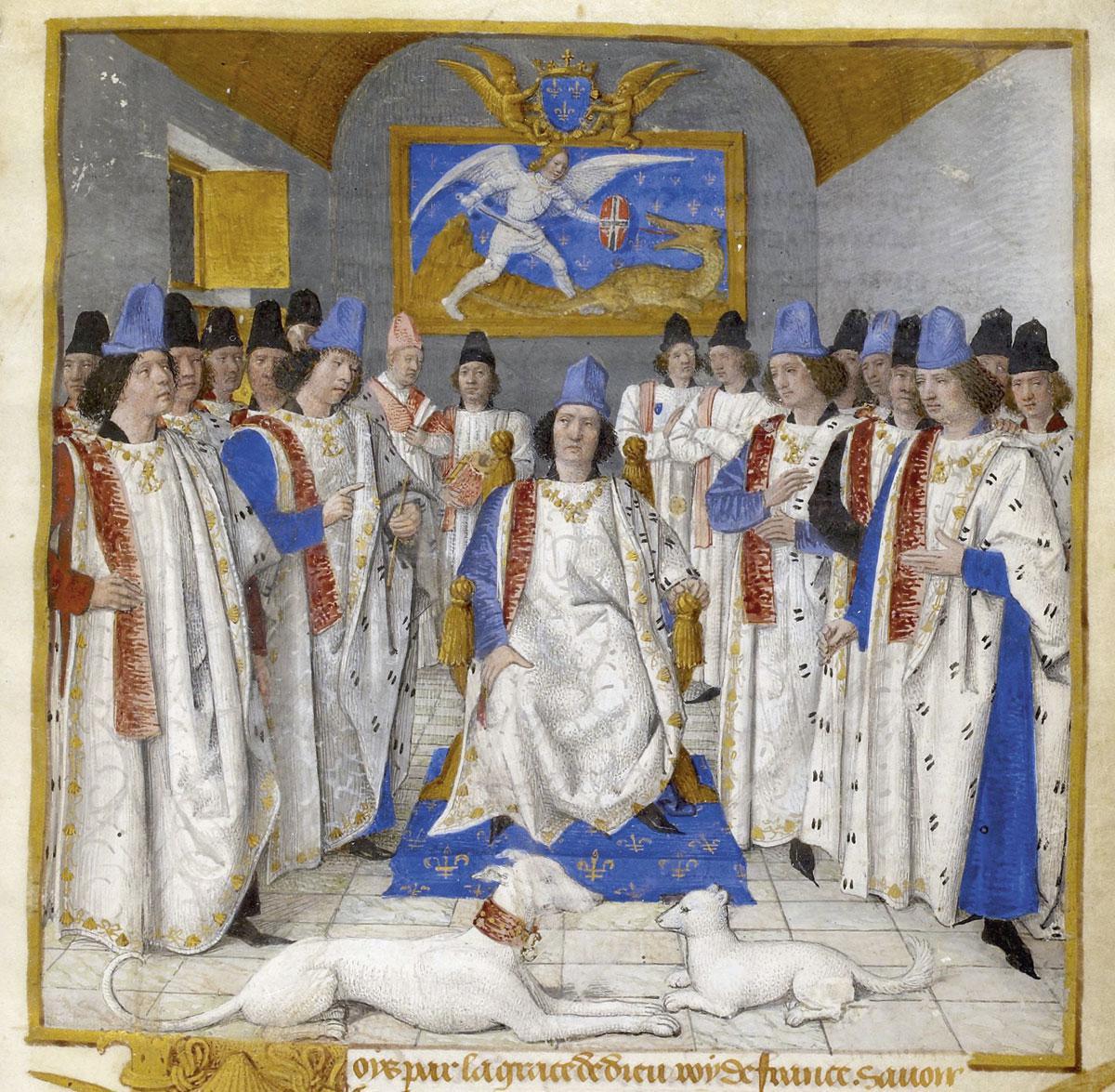Chapitre de l'ordre de Saint-Michel, Jean Fouquet, 1469.