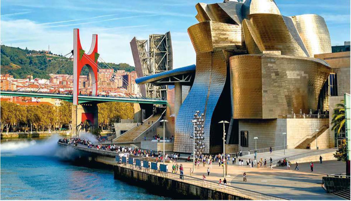 Bijzondere architectuur Al 25 jaar het visitekaartje van het Noord-Spaanse Bilbao: het Guggenheim-museum aldaar.