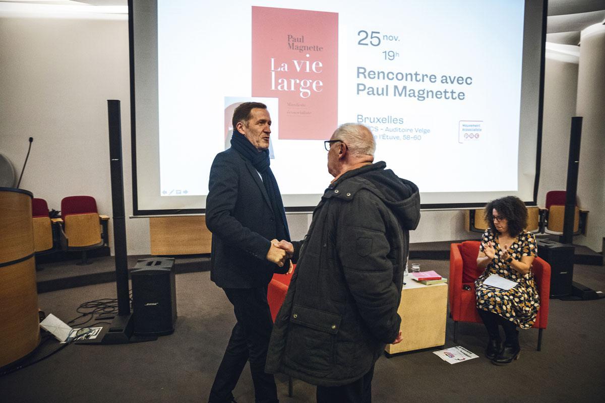 A l'IHECS, pour une conférence sur La Vie large, invité par Présence et Action Culturelles.