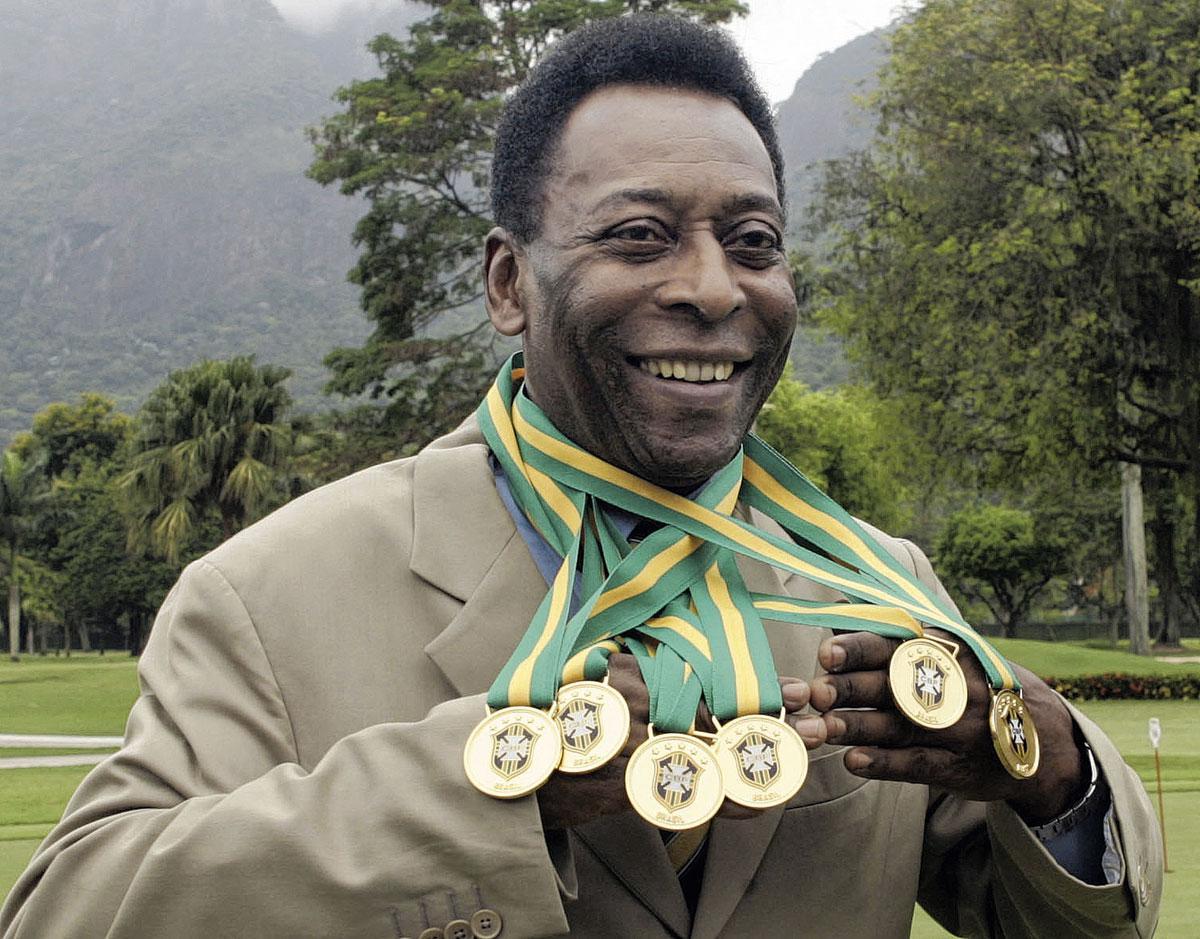 Zes keer won Pelé met Santos de Braziliaanse landstitel.